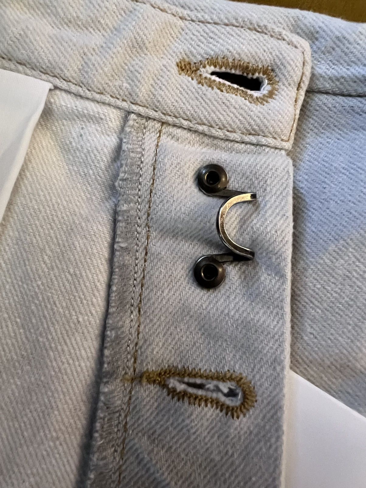 Maison Margiela SS23 hand-painted stone-washed denim shorts, sz 32–34, Italy Size US 32 / EU 48 - 9 Thumbnail