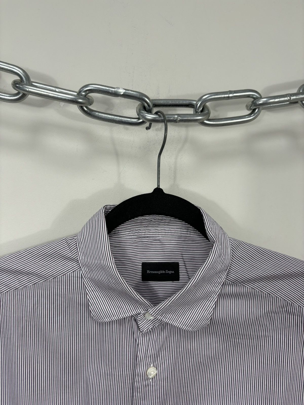 Ermenegildo Zegna Ermenegildo Zegna Men’s Striped Contemporary Button Up Shirt Size US M / EU 48-50 / 2 - 5 Thumbnail