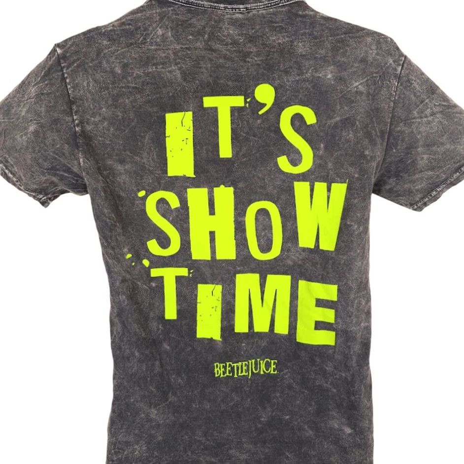 Burton Beetlejuice T Shirt Mens Size Small Gray Tim Burton Its Showtime Mens Size US S / EU 44-46 / 1 - 5 Thumbnail