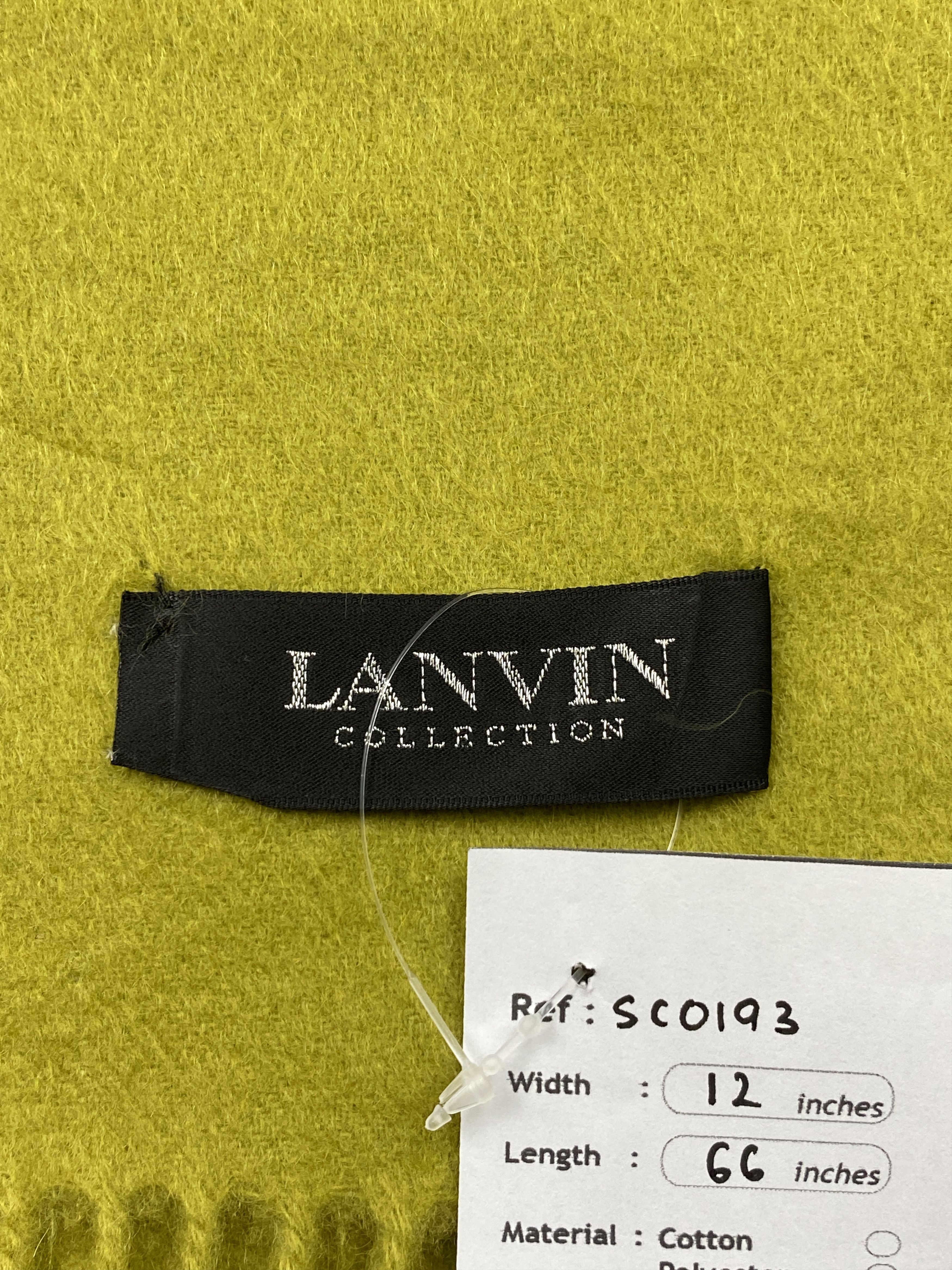 Lanvin Lanvin Collection Cashmere Scarf Muffler SC0193 Size ONE SIZE - 8 Thumbnail