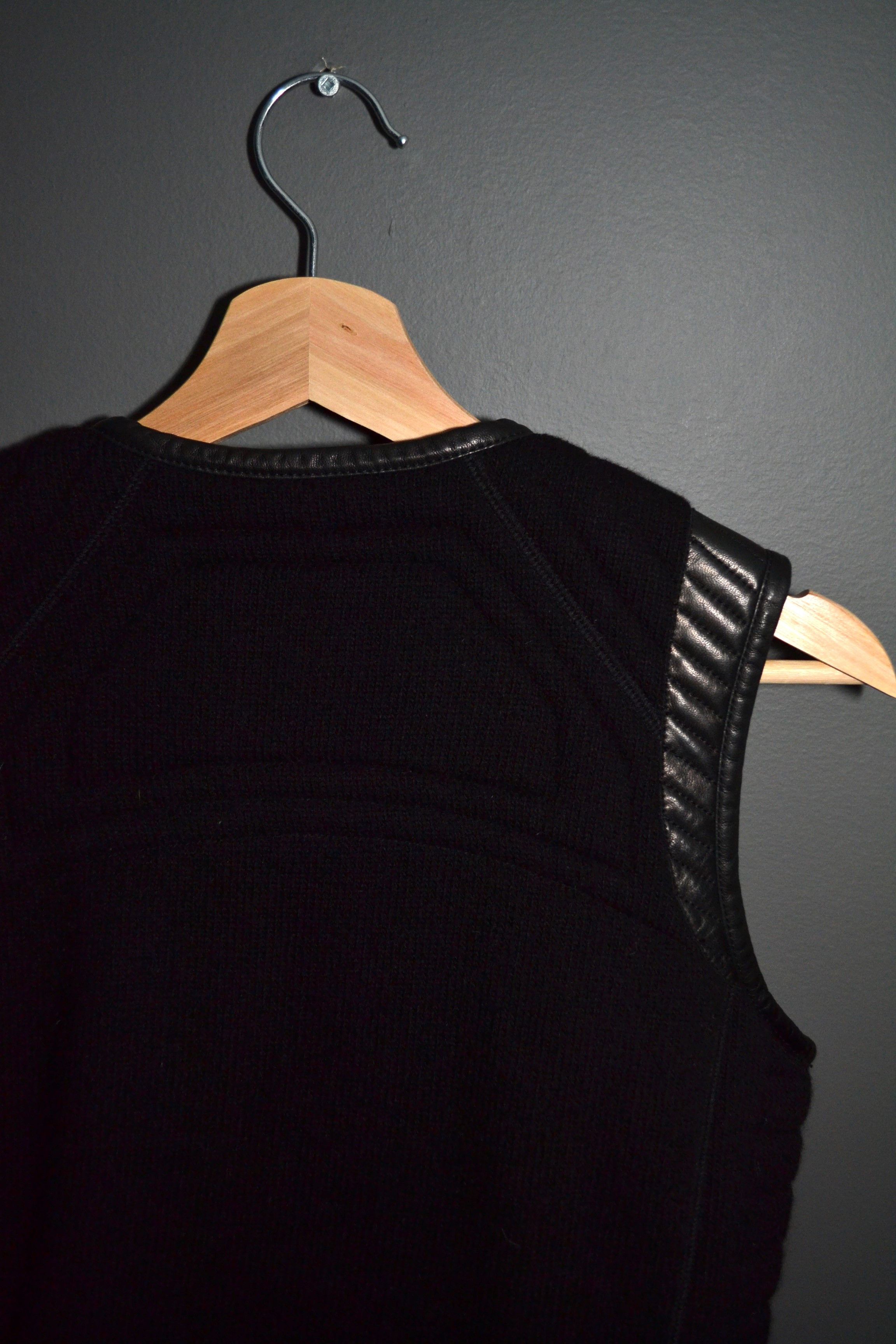 Rag & Bone Rag & Bone S size Wool and Leather Biker Vest Women's Size S / US 4 / IT 40 - 10 Thumbnail