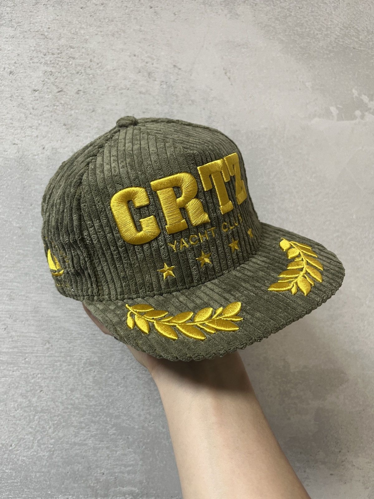 Corteiz Corteiz X Soho Yacht Club Corduroy Snapback Hat Grass Green Size ONE SIZE - 3 Thumbnail