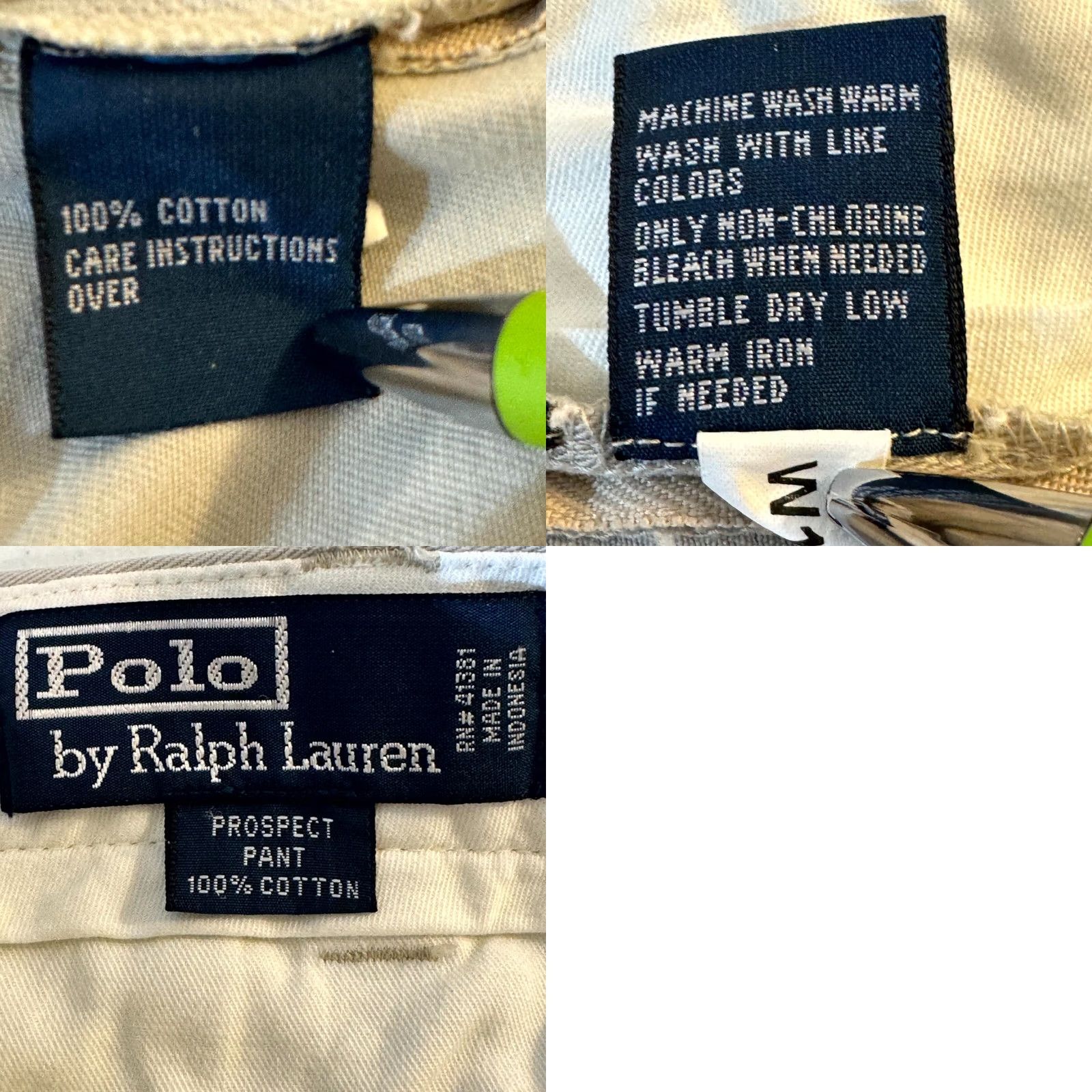 Polo Ralph Lauren Polo Ralph Lauren Prospect Pants 36x29 Beige Cotton Flat Front Mid-Rise Men’s Size US M / EU 48-50 / 2 - 9 Thumbnail