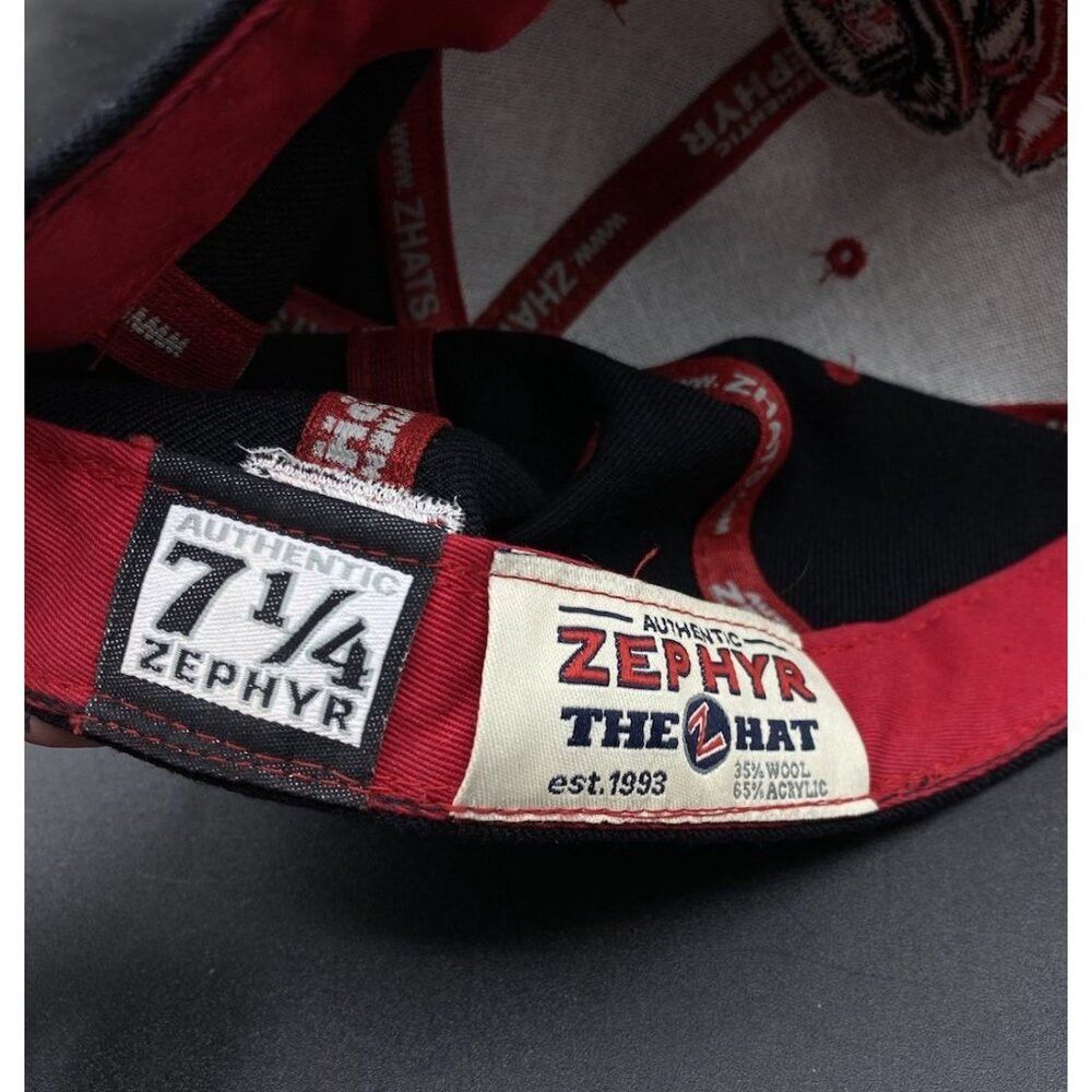 Zephyr Zephyr Brand Black Texas Tech Fitted Hat 7 1/4 Embroidery R Size ONE SIZE - 7 Thumbnail
