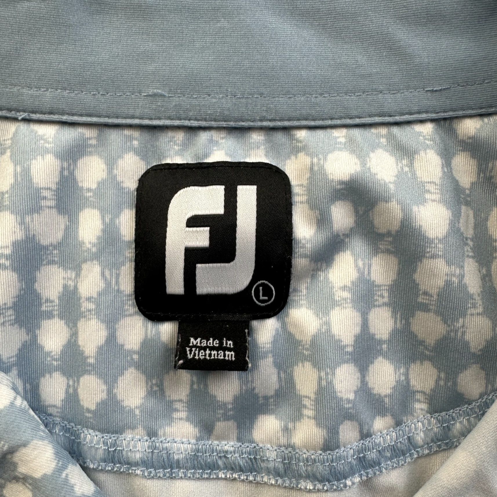 Footjoy Footjoy Polo Shirt Mens Large Blue All Over Print Golf Performance Stretch Shirt Size US L / EU 52-54 / 3 - 7 Thumbnail