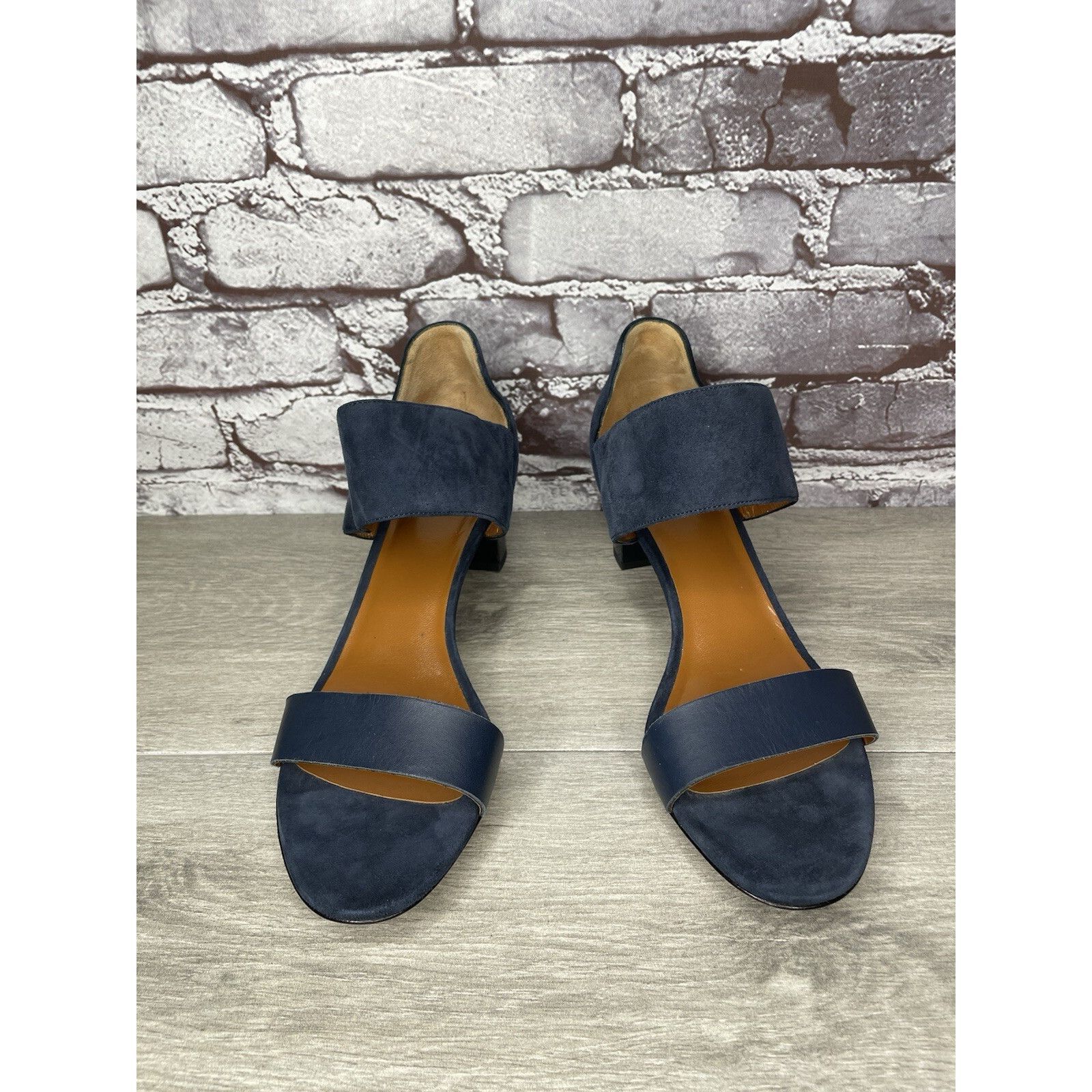 Aquatalia Aquatalia Blue Suede Leather Ankle Strap Heel Open Sandals W Size US 11 / IT 41 - 14 Thumbnail