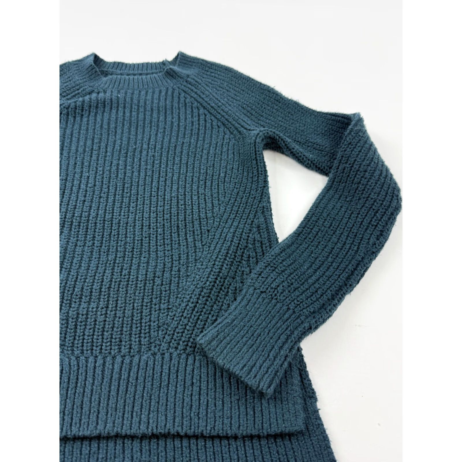 Abercrombie & Fitch Abercrombie & Fitch Sweater Womens XS Blue Chunky Knit Raglan Crewneck Pullover Size XS / US 0-2 / IT 36-38 - 2 Thumbnail