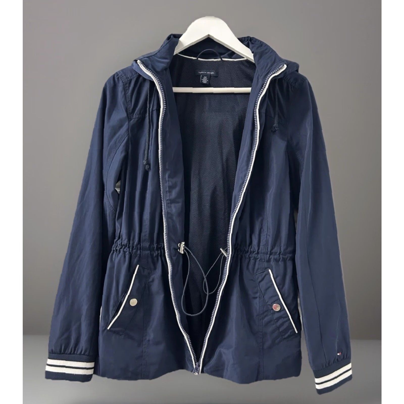 Tommy Hilfiger Tommy Hilfiger Sport Navy Blue Zip-Up Hoodie Jacket S Women’s Size S / US 4 / IT 40 - 2 Thumbnail