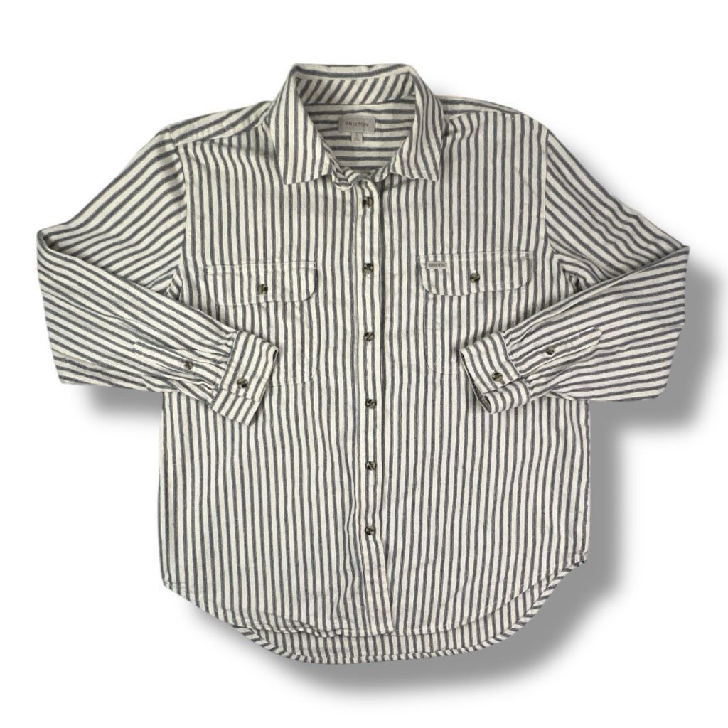 Brixton Brixton Bowery Boyfriend Oversized Dove Stripe Long Sleeve F Size S / US 4 / IT 40 - 2 Thumbnail
