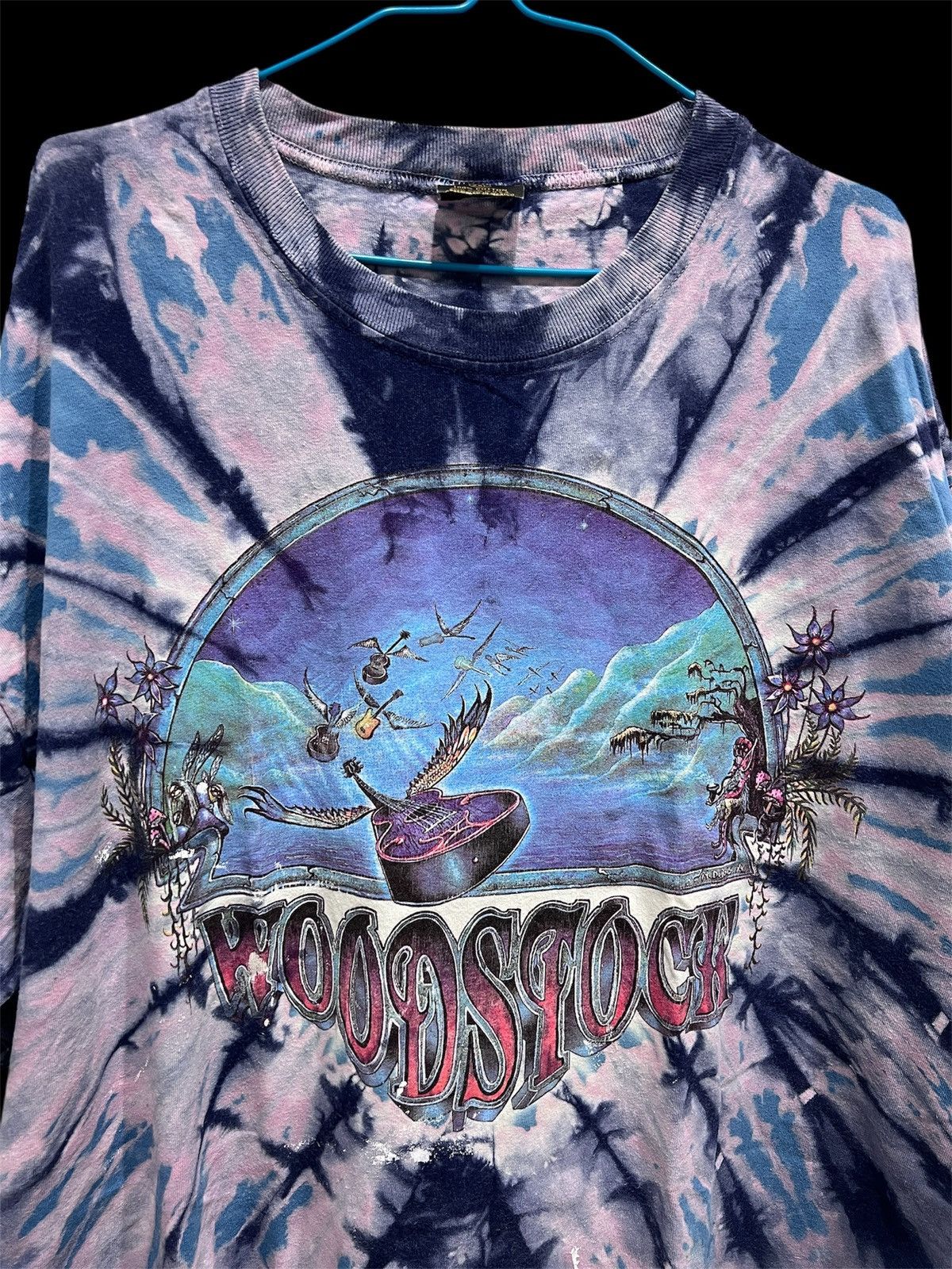 Band Tees Vintage 90s Woodstock 2XL blues folk rock jazz psychedelic Size US XL / EU 56 / 4 - 1 Thumbnail