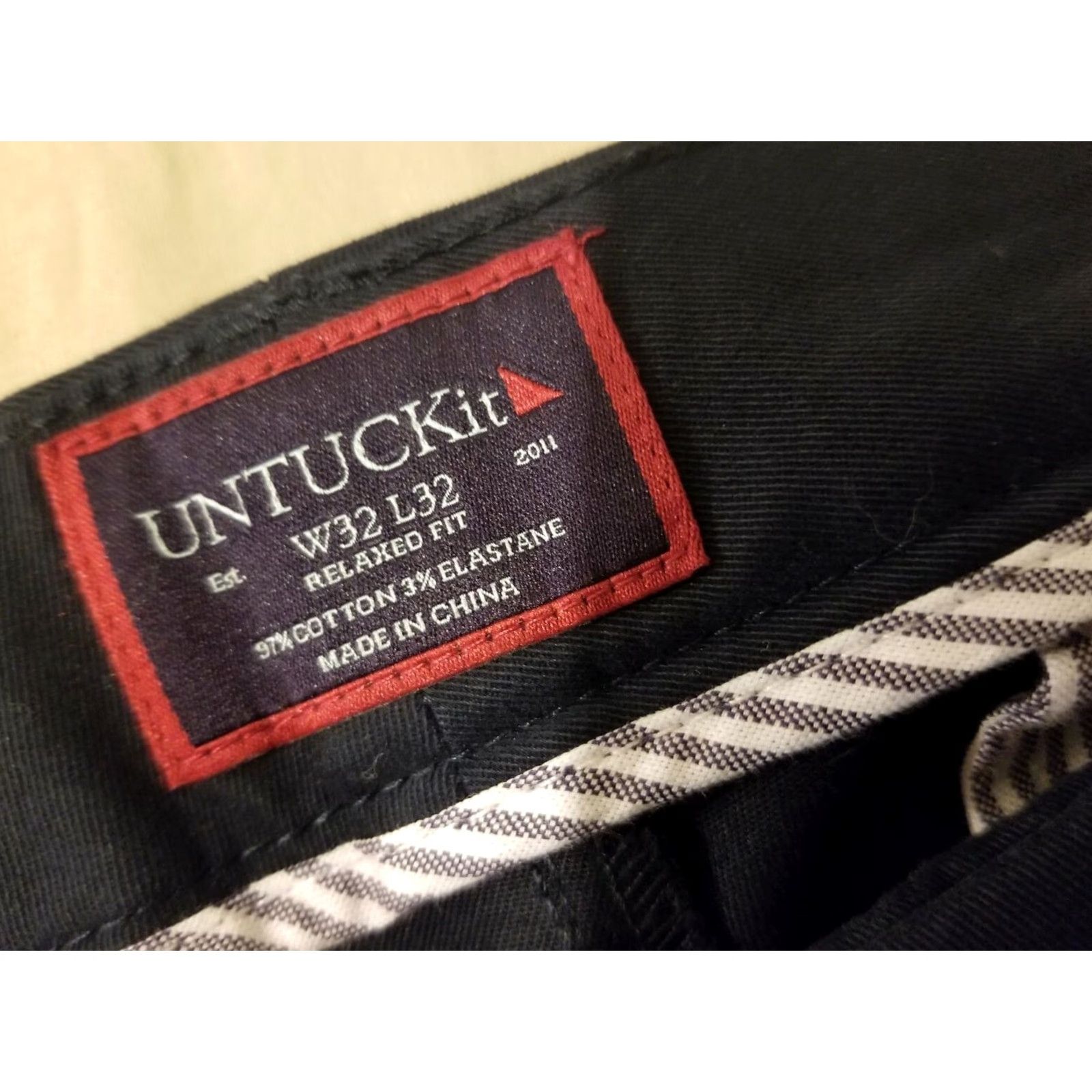 UNTUCKit UNTUCKit Chino Pants Navy Blue Cotton Relaxed 32x32 Pants Mens Regular尺 Size US 32 / EU 48 - 6 Thumbnail