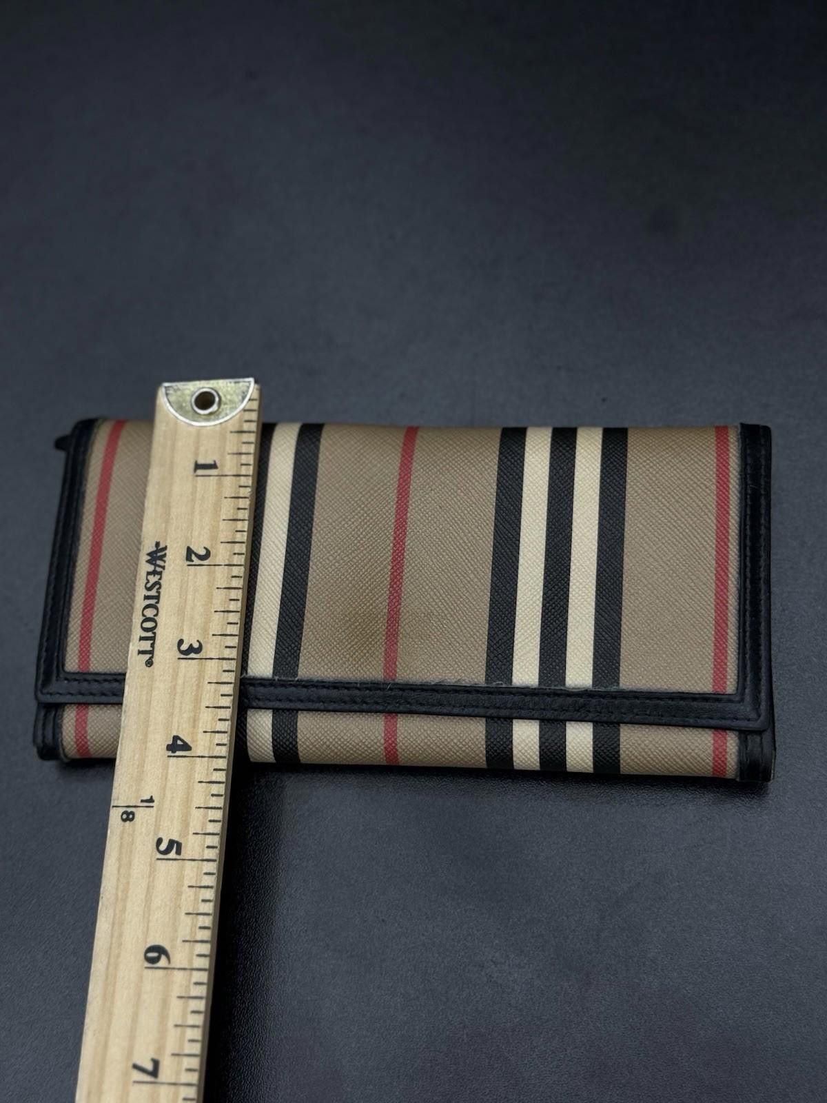 Burberry BURBERRY HALTON STRIPED LOGO CONTINENTAL WALLET CLUTCH Size ONE SIZE - 10 Thumbnail