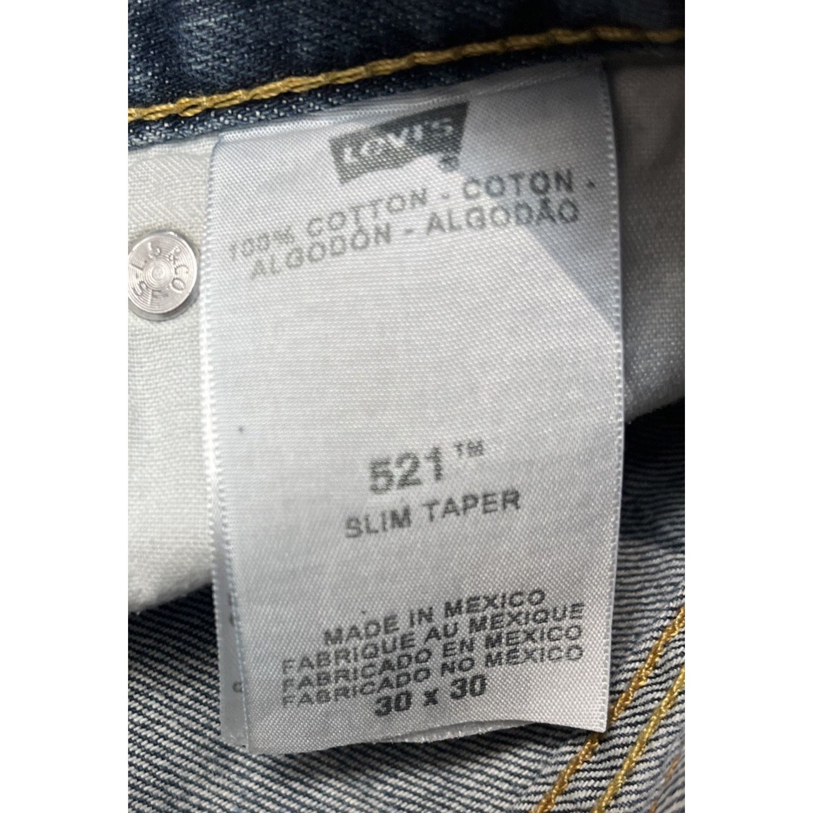 Levi's Vintage Levi's Slim Taper Denim Jeans 30x30 Med-Wash Red Tab Size US 30 / EU 46 - 3 Thumbnail