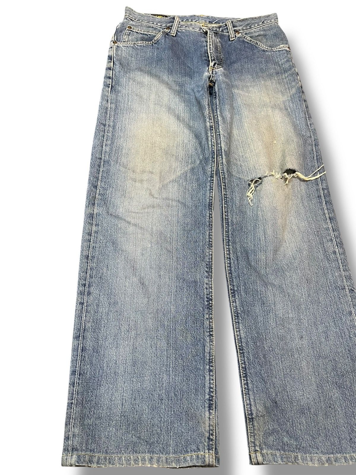 Lee Vintage Lee Riders Baggy Wide Leg Distressed Denim Size US 31 - 3 Thumbnail