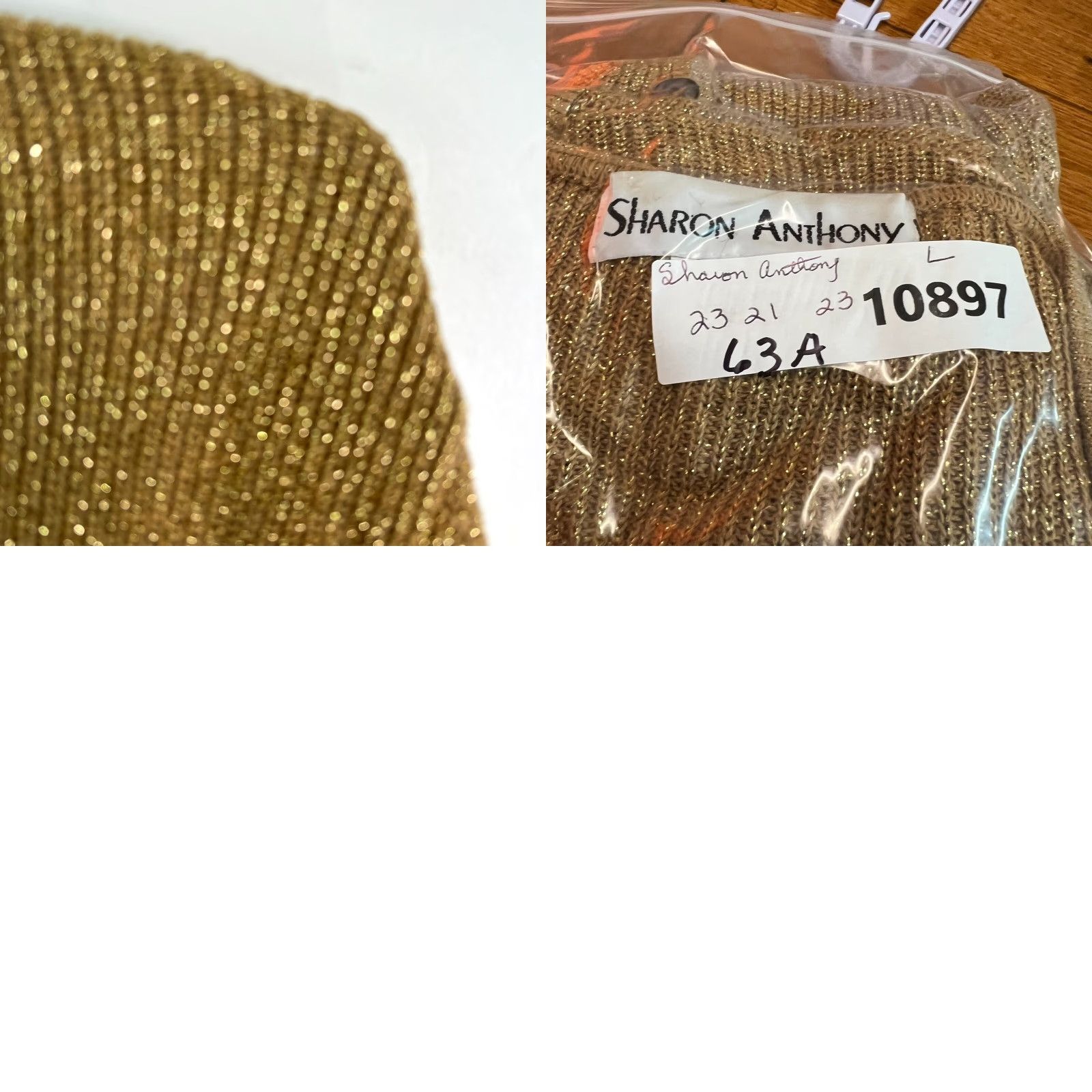 Vintage VINTAGE Sharon Anthony Gold Metallic Cardigan Sweater Women Size L 80s 90s Classic Size L / US 10 / IT 46 - 8 Thumbnail
