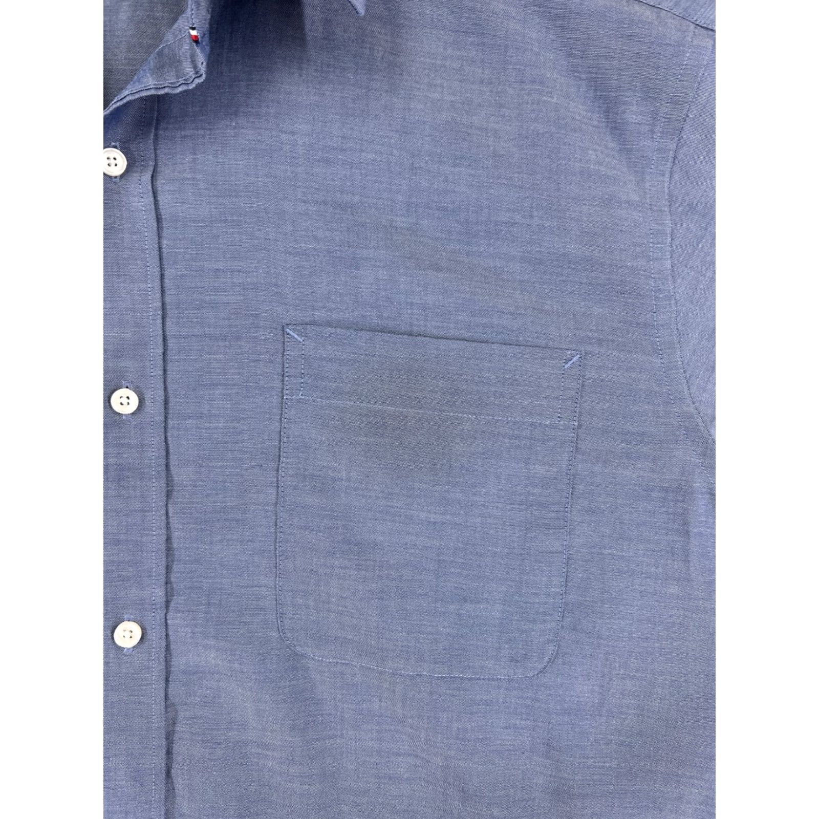 Tommy Hilfiger Tommy Hilfiger Shirt Men 17 Blue Wrinkle Free 34-35 Button Up Regular Fit Pocket Size US XL / EU 56 / 4 - 6 Thumbnail