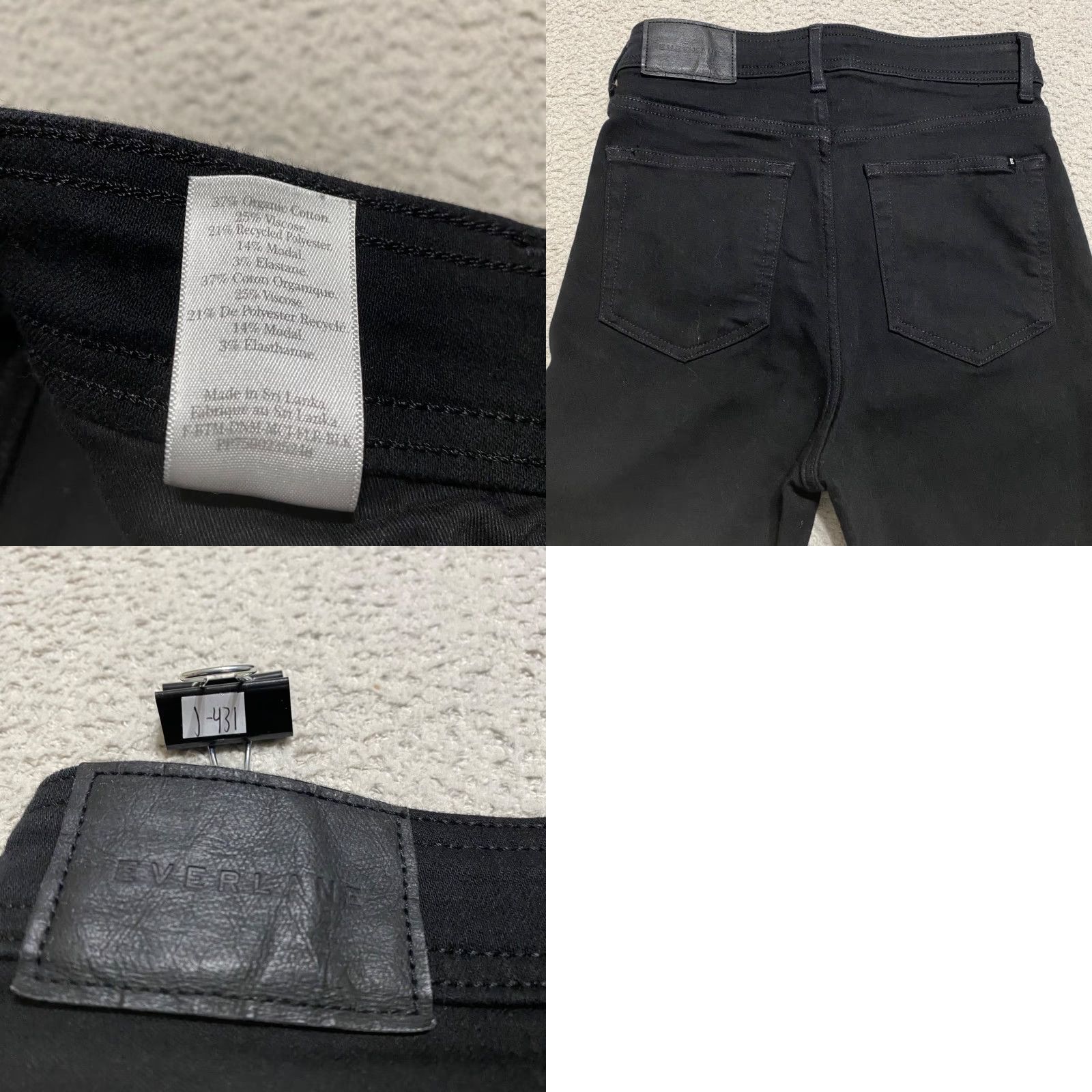 Everlane Everlane Jeans Black Denim Dark Wash High Rise Skinny 26 Adult Womens Regular 5-Pocket Style City Hipster Vintage No Size 26" / US 2 / IT 38 - 9 Thumbnail