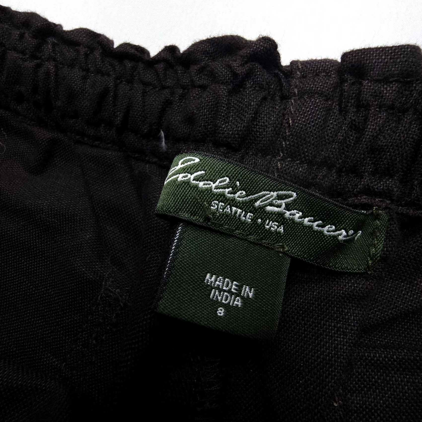 Eddie Bauer Eddie Bauer Linen Blend Crop Pants Womens 8 Brown Relaxed Cropped Casual Travel EUC Size 30" / US 8 / IT 44 - 3 Thumbnail