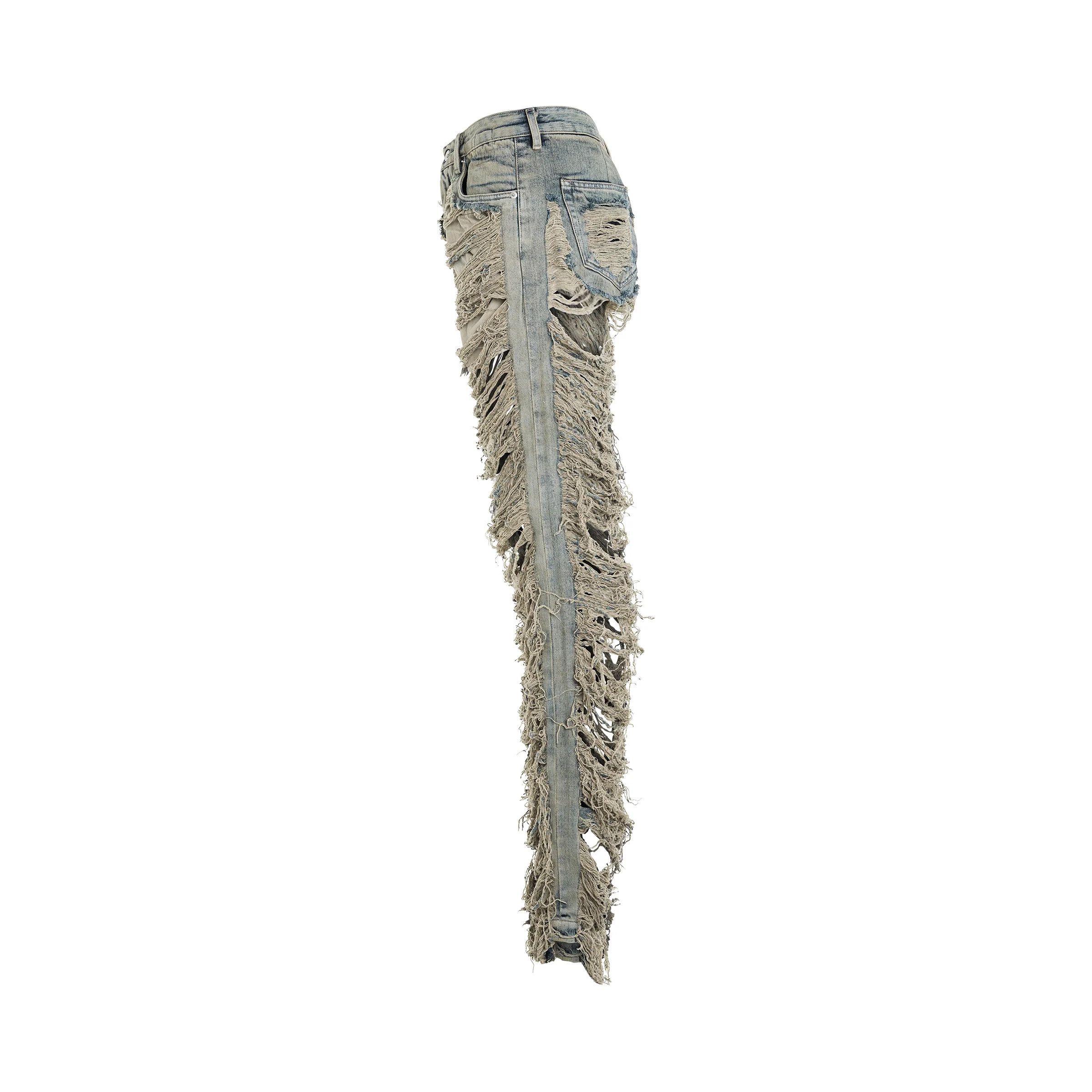 Rick Owens Drkshdw o1mris0824 Baggy Geth Jeans in Sky Size US 30 / EU 46 - 3 Thumbnail