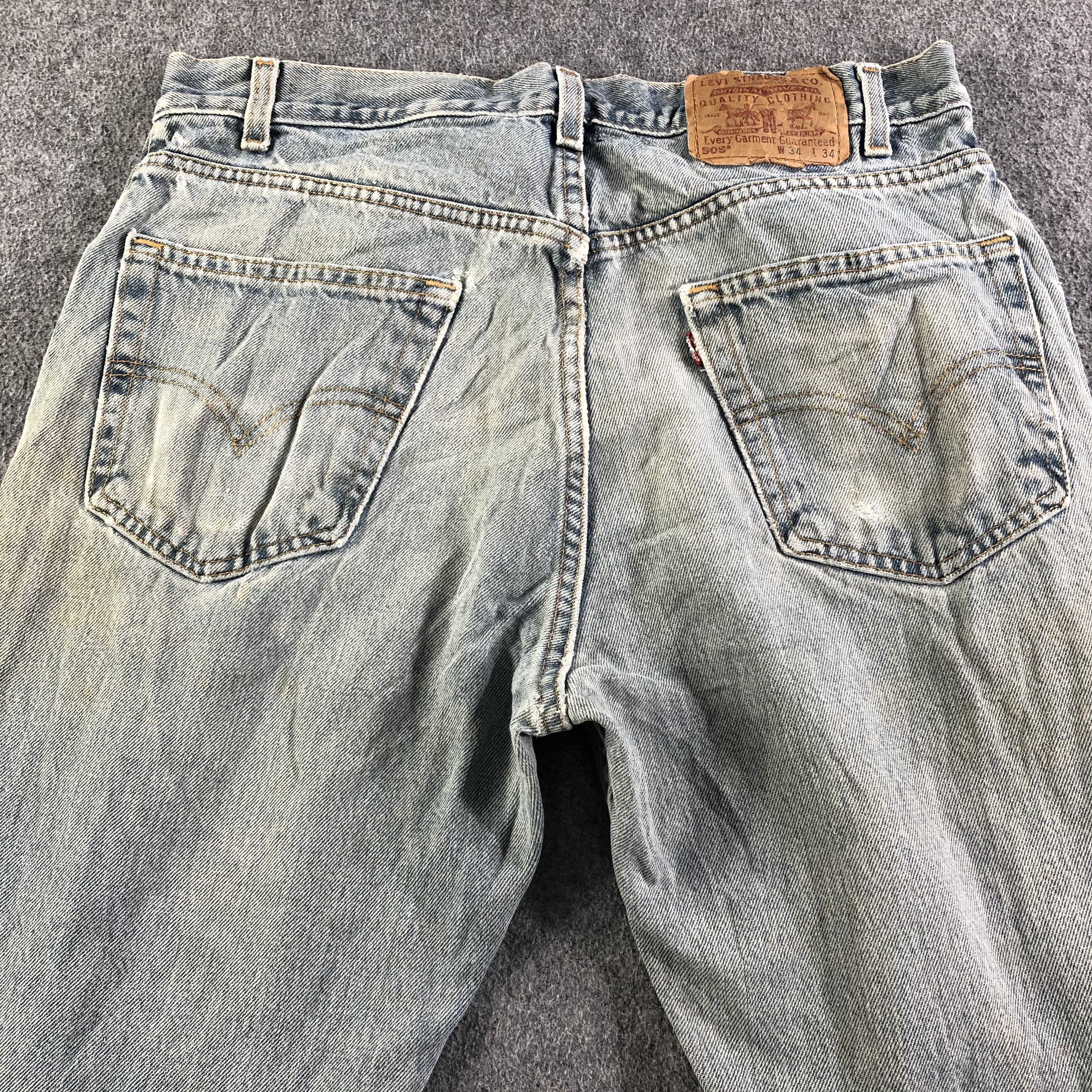 Levi's Vintage 90s Levis 505 Jeans-J3359 Size US 34 / EU 50 - 4 Thumbnail