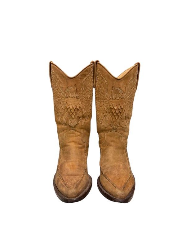 Roberto Cavalli F/W 2002 EAGLE SUEDE LEATHER COWBOY BOOTS Size US 10 / IT 40 - 3 Thumbnail