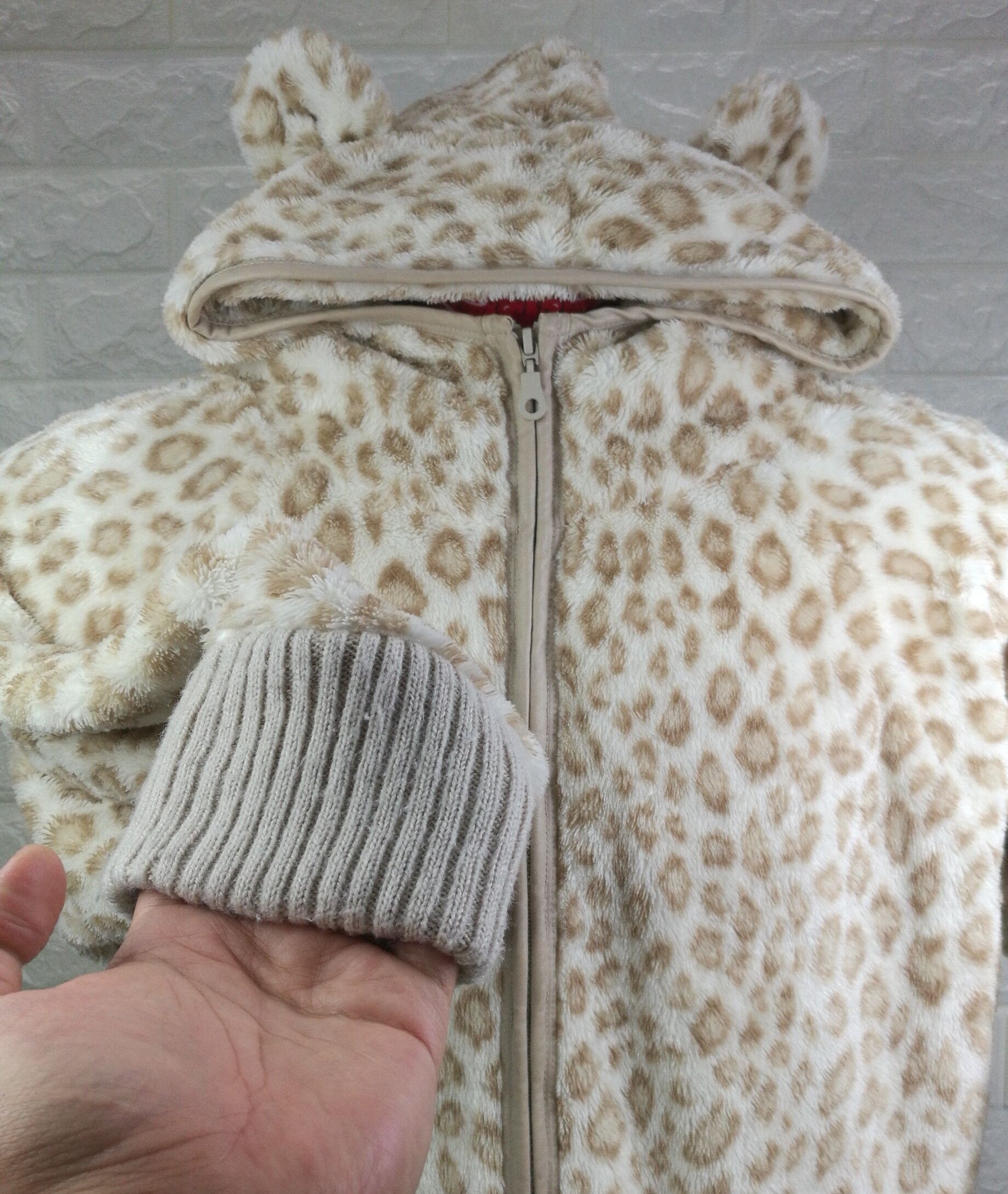 Japanese Brand Vintage COLZA Fleece Leopard Design Hoodie Sweatshirt Size L / US 10 / IT 46 - 6 Thumbnail