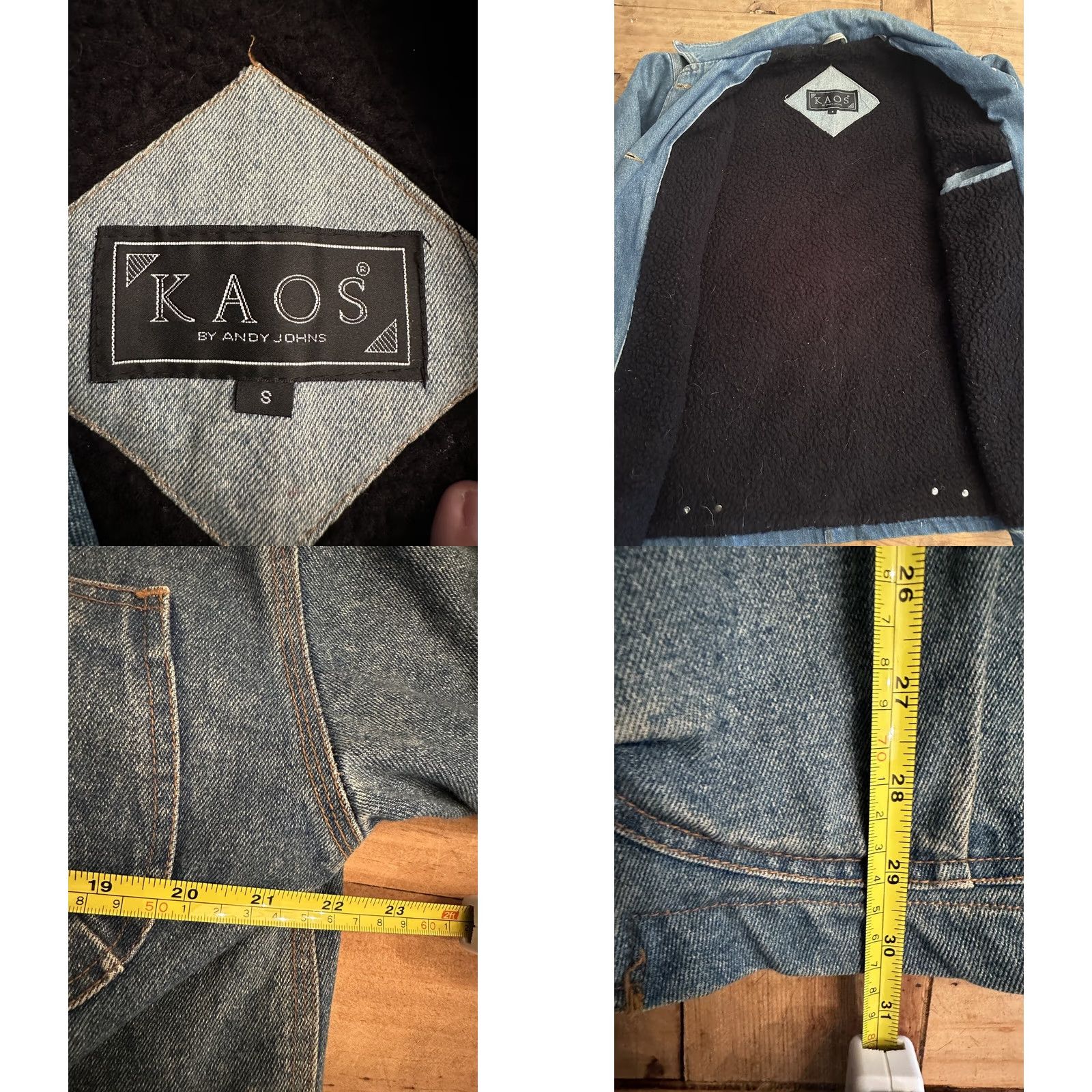 Vintage VINTAGE KaOS 80s Denim Button Up Jacket Women’s Small Sherpa Size S / US 4 / IT 40 - 8 Thumbnail