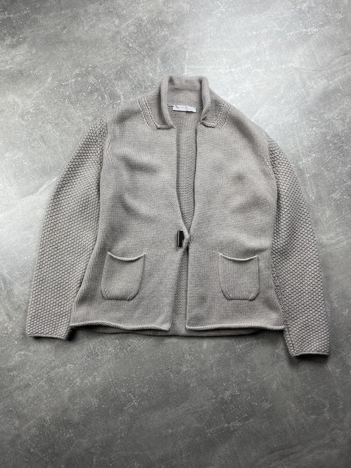 Fabiana Filippi Fabiana Filippi Knit Cardigan Wool Cashmere Blend Gray Size XL / US 12-14 / IT 48-50 - 2 Thumbnail