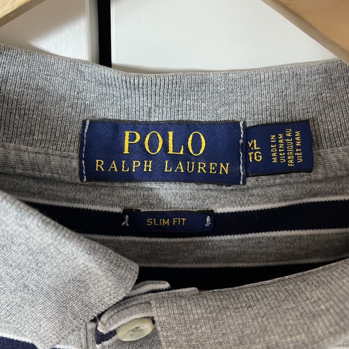 Polo Ralph Lauren Polo Ralph Lauren Striped Grey Polo Shirt Streetwear Y2K Size US XL / EU 56 / 4 - 3 Thumbnail