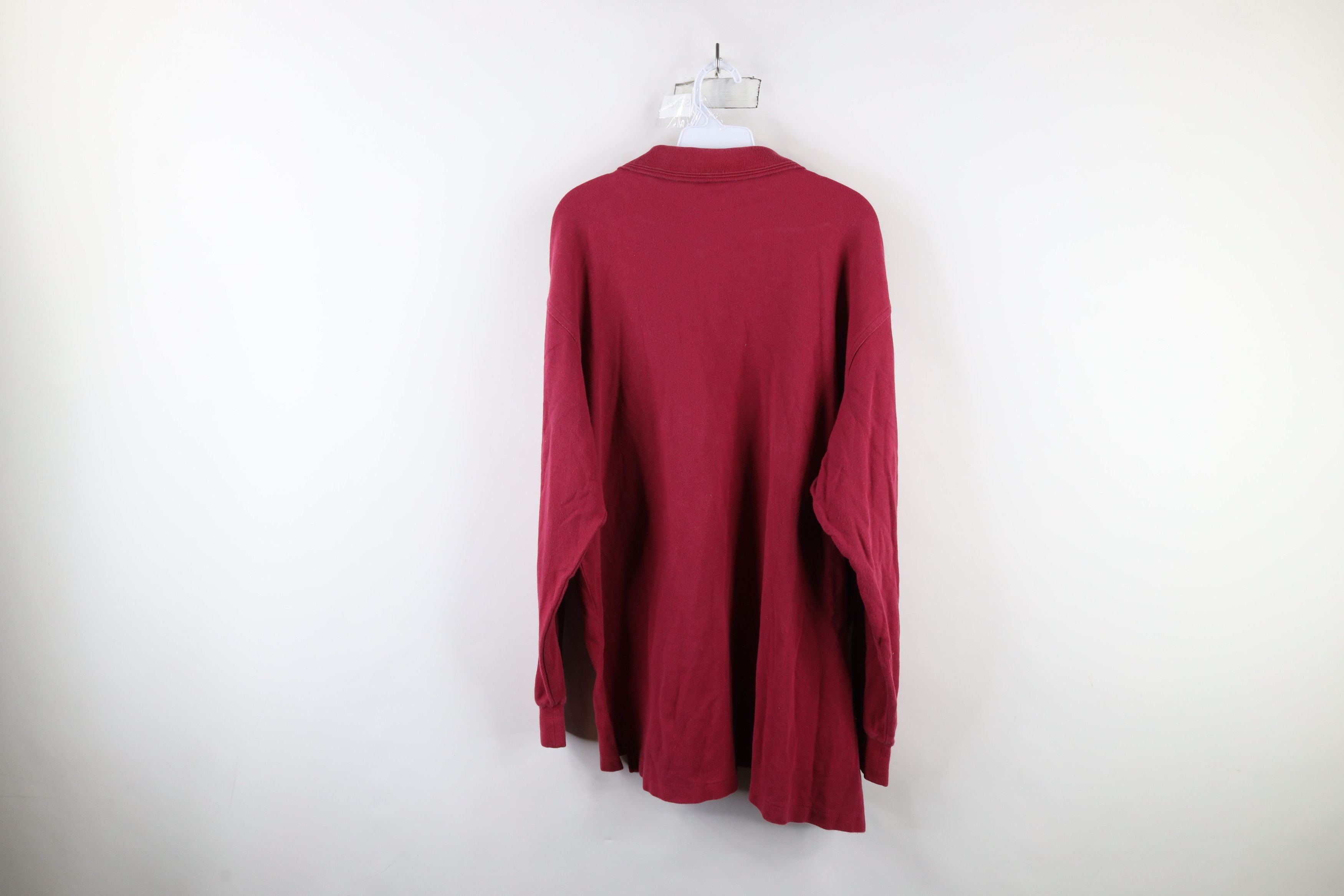 Vintage Vintage 90s Open Shinnecock Hills Long Sleeve Polo Shirt Red Size US L / EU 52-54 / 3 - 10 Thumbnail