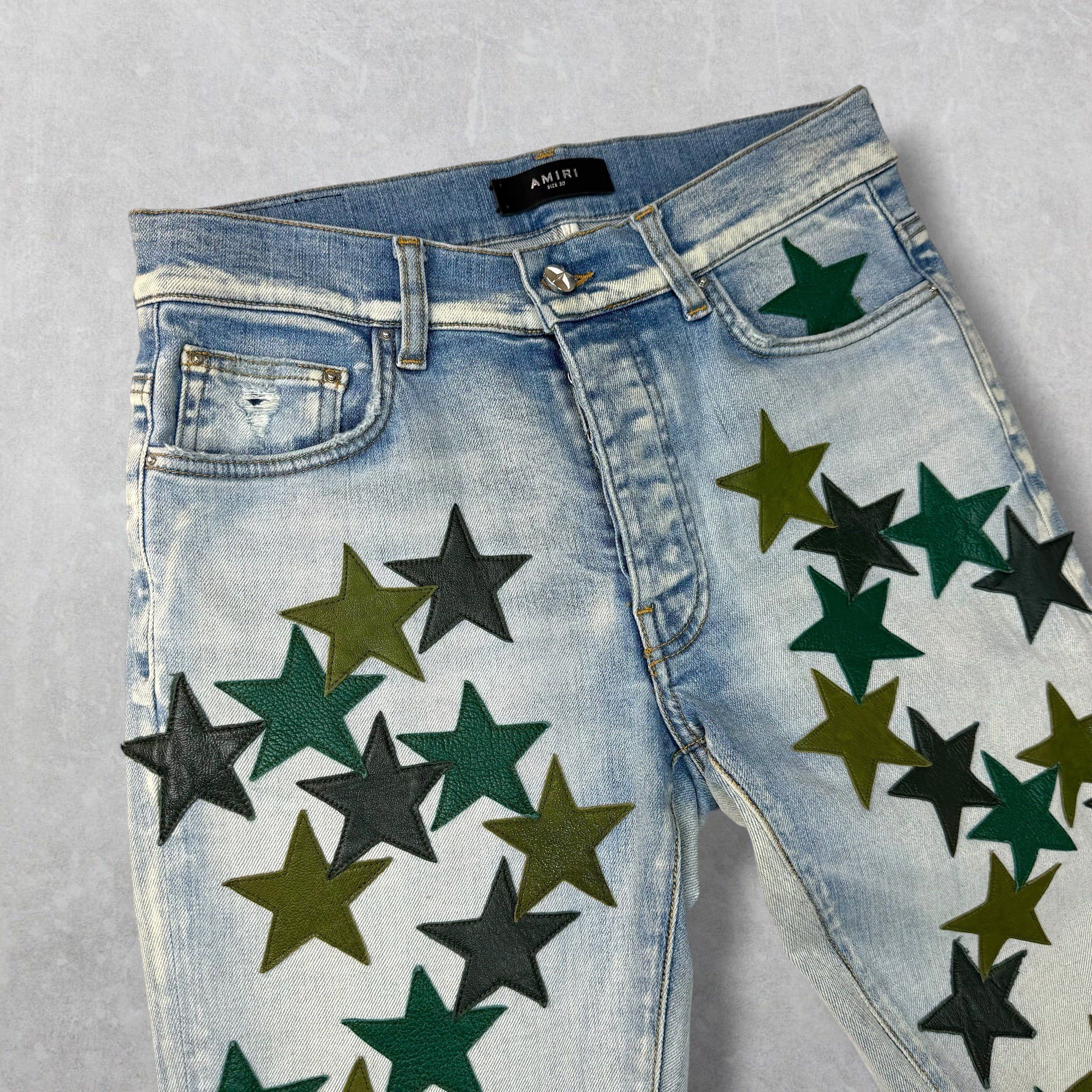 Amiri Amiri x Chemist Green Star Patch Jeans 30 Size US 30 / EU 46 - 3 Thumbnail