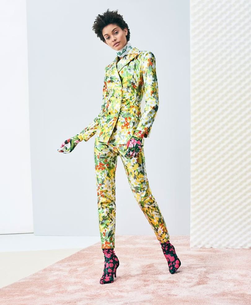 H&M Richard Quinn H&M Design Award Runway Floral Trousers SAMPE Size 26" / US 2 / IT 38 - 2 Thumbnail