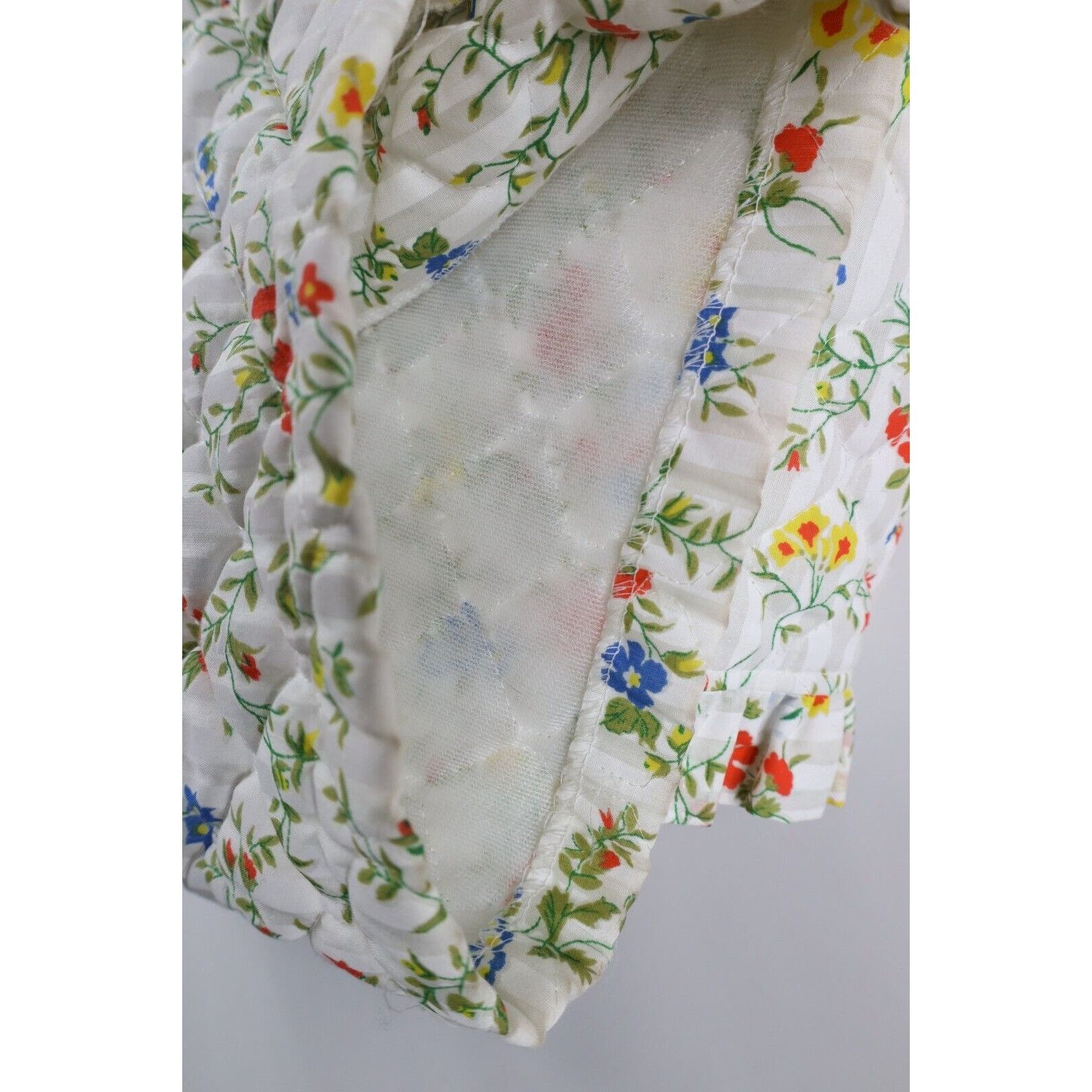 Vintage Vintage 90s Country Primitive Prairie Quilted Flower Robe Size ONE SIZE - 13 Thumbnail