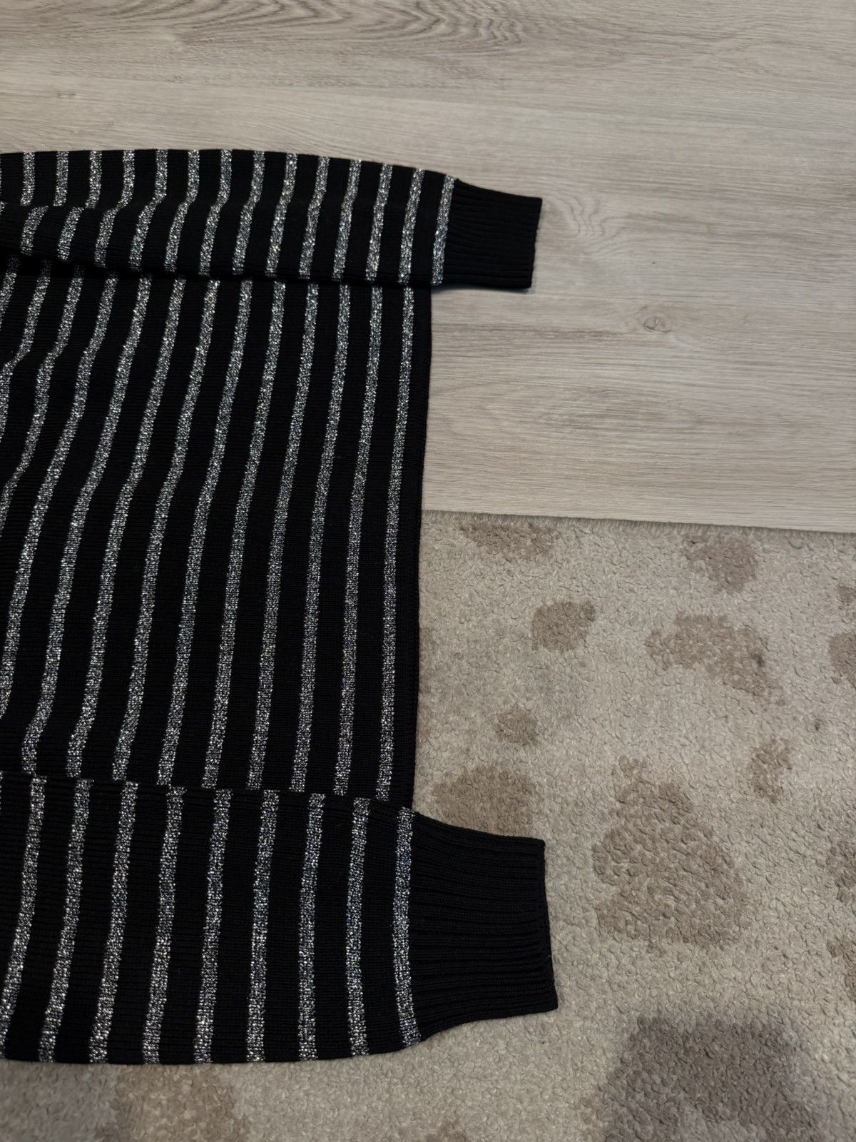 Saint Laurent Paris s/s 2019 glitter striped sailor sweater!! Size US S / EU 44-46 / 1 - 2 Thumbnail