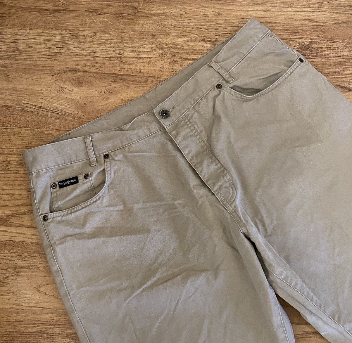 Yves Saint Laurent Yves Saint Laurent Pocket Logo Pants x Luxury x Vintage Size US 38 / EU 54 - 12 Thumbnail