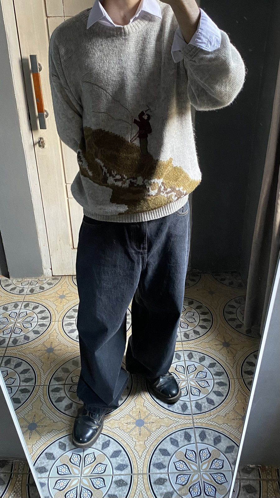 Other Vintage 90's Mountaineering Scenic Art Knit Sweater Size US L / EU 52-54 / 3 - 10 Thumbnail