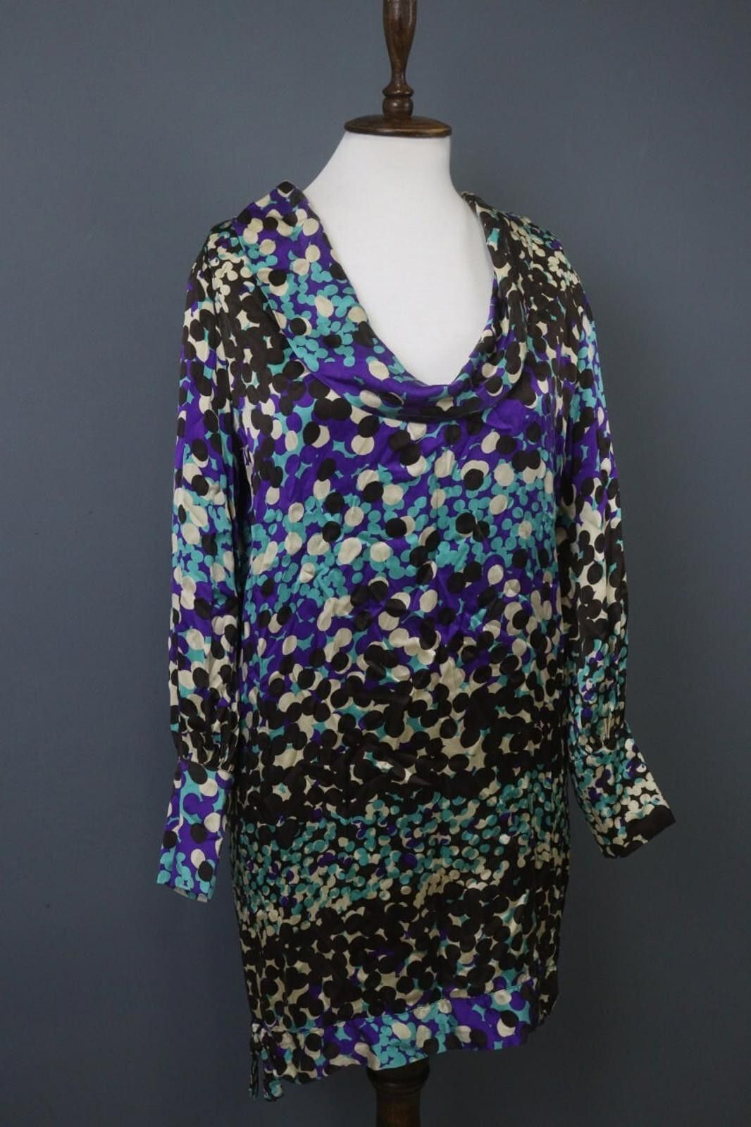 Missoni Missoni Multicolor Polka Dot 100% Cowl Shift Dress Size 6 Size M / US 6-8 / IT 42-44 - 8 Thumbnail