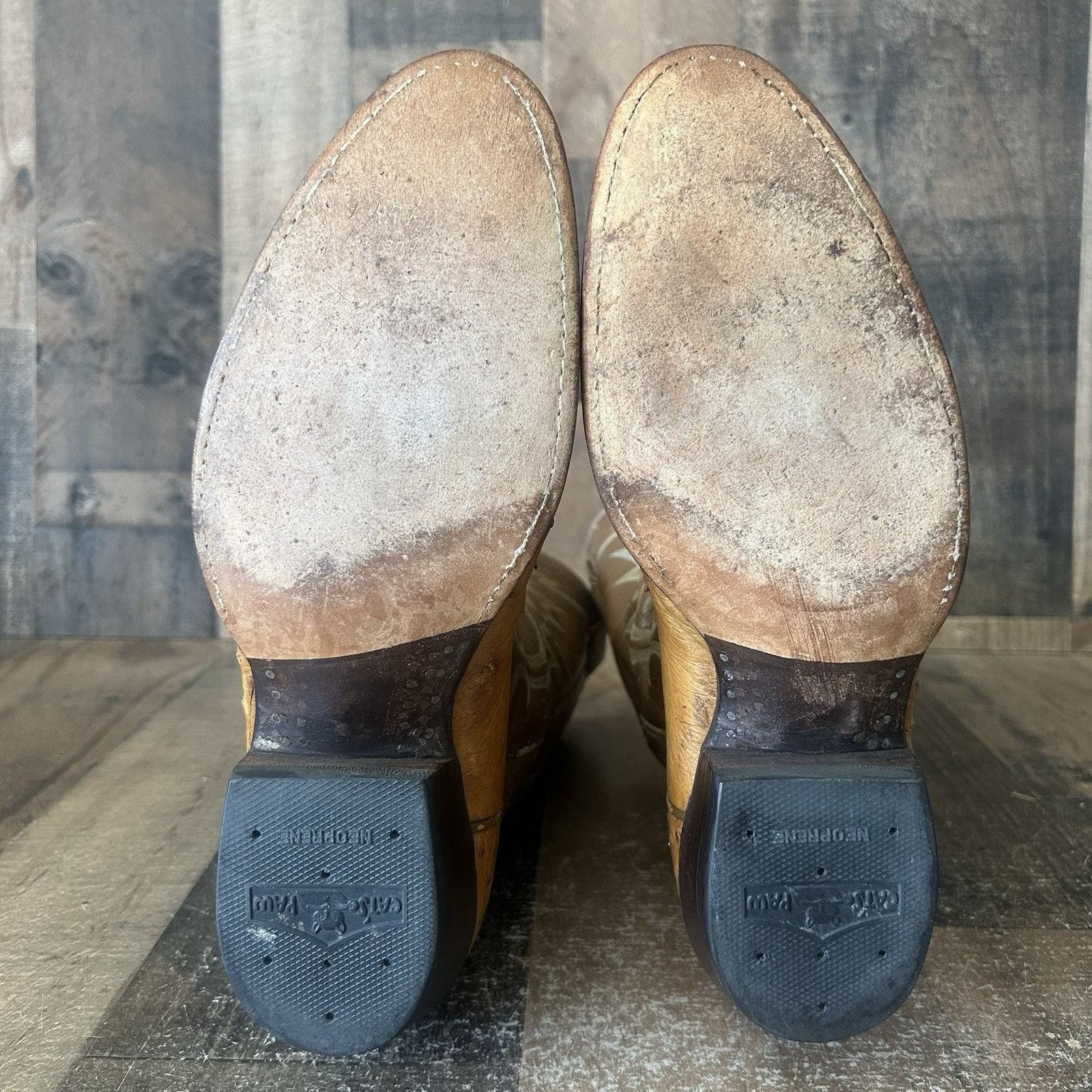 Tony Lama Tony Lama Vintage El Rey Ostrich Cowboy Boots Mens 9 D Size US 9 / EU 42 - 3 Thumbnail