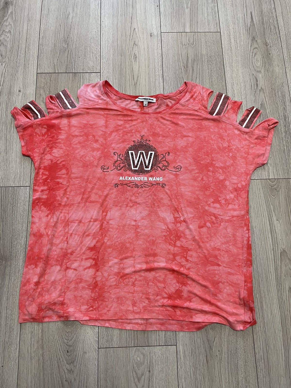 Alexander Wang Alexander Wang Tie Dye Tee Rhinestones T Shirt Big Logo Size XXL / US 16-18 / IT 52-54 - 2 Thumbnail