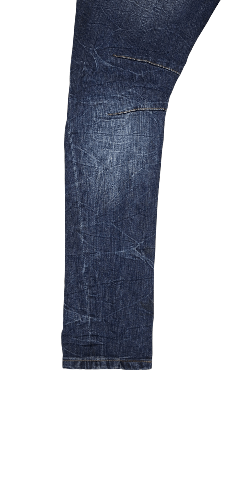 5351 POUR LES HOMMES × Le Grande Bleu (L.G.B.) 5351 Pour Les Femmes Zipper Whiskered Jeans Size 33" - 12 Thumbnail