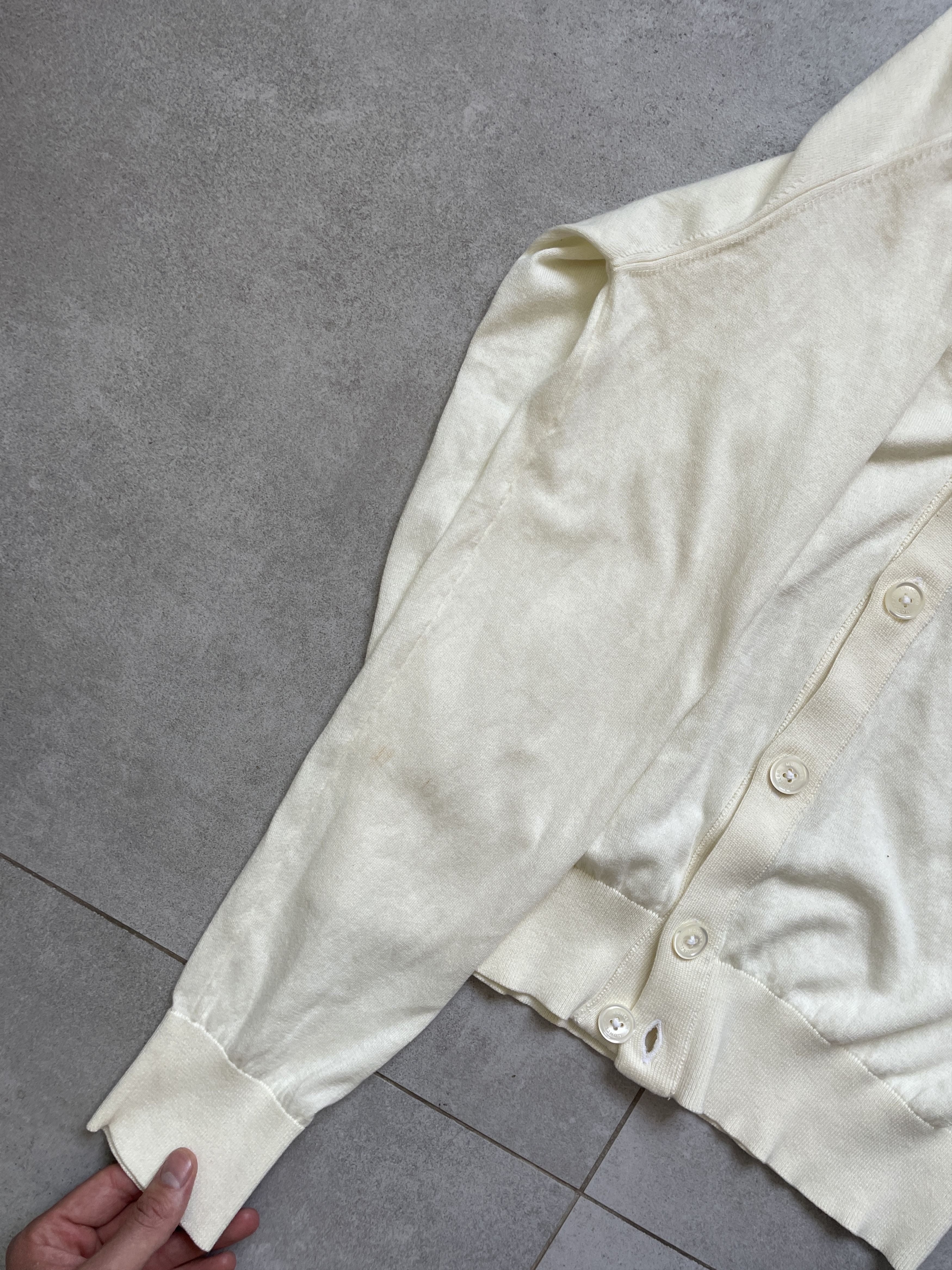 Moncler MONCLER WOOL BEIGE CARDIGAN SWEATER Size US M / EU 48-50 / 2 - 10 Thumbnail