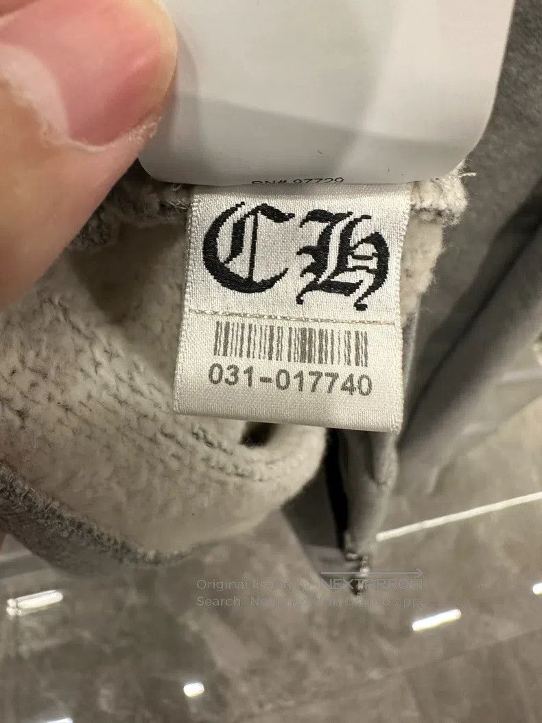 Chrome Hearts CHROME HEARTS Size L Three-cross leather gray zipper hoodie Size US L / EU 52-54 / 3 - 7 Thumbnail