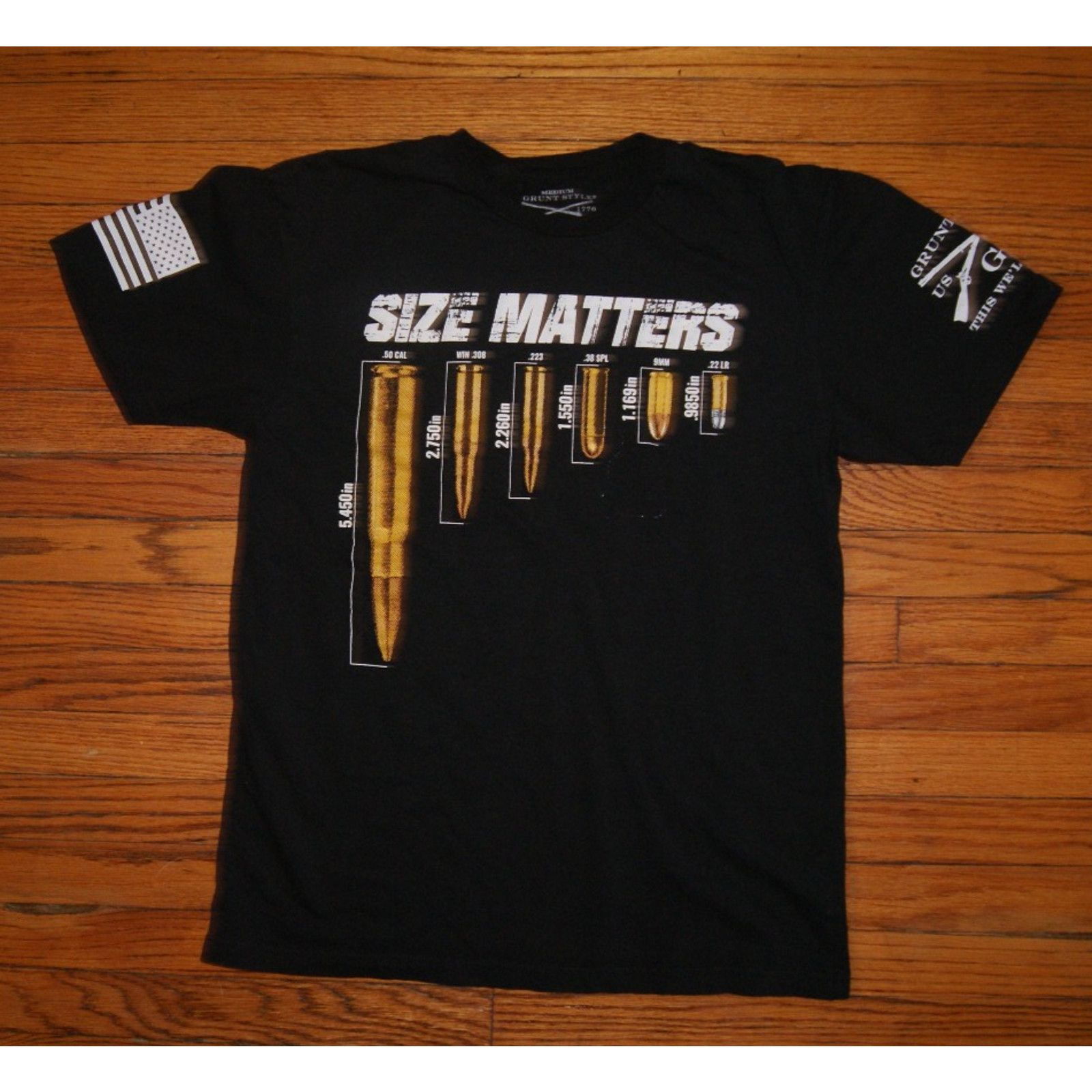 Grunt Style Grunt Style Size Matters TShirt Ammunition Bullets Men M USA Size US M / EU 48-50 / 2 - 2 Thumbnail