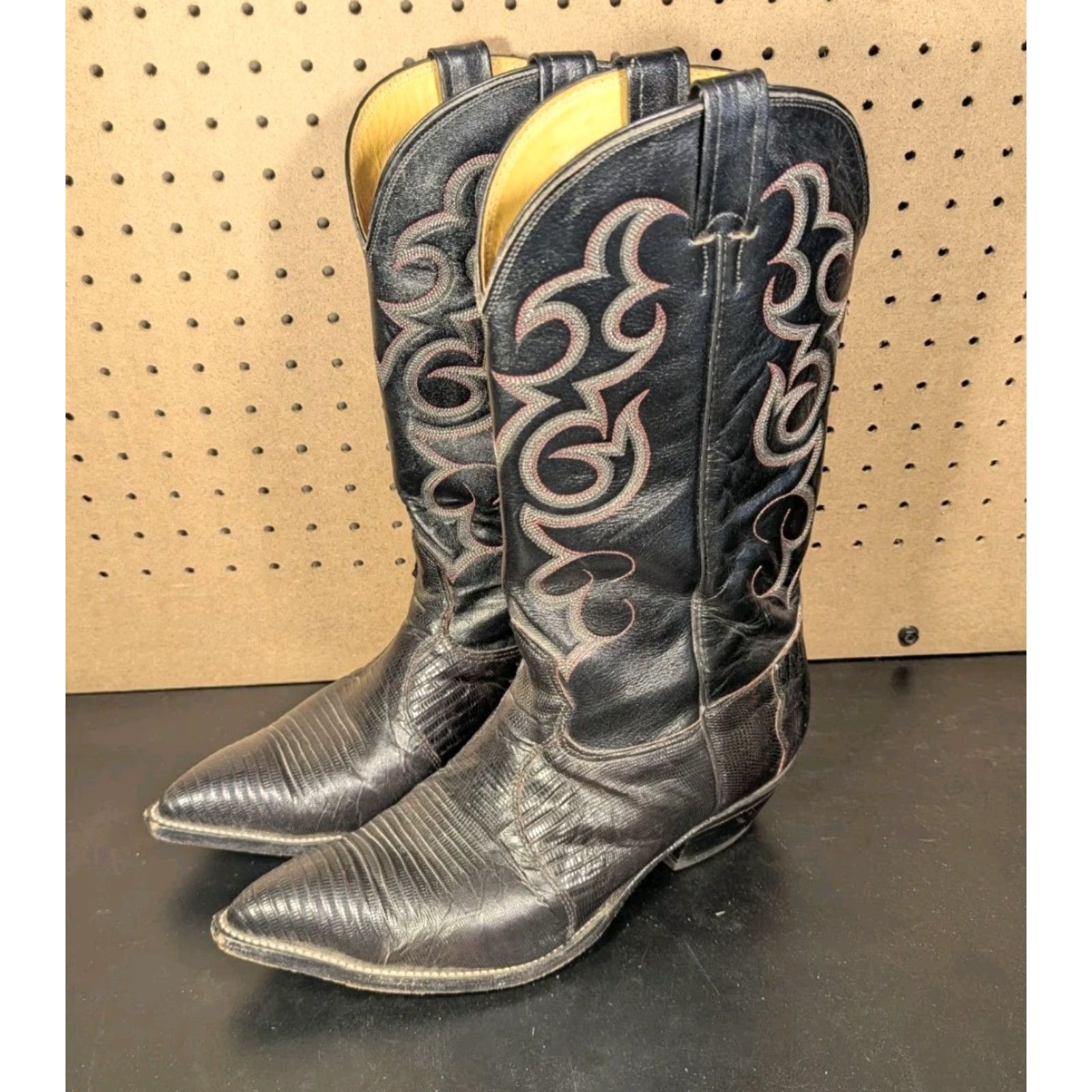 Nocona Lizard Black‎ Boots Men\'s 10D Vintage Men main image 3