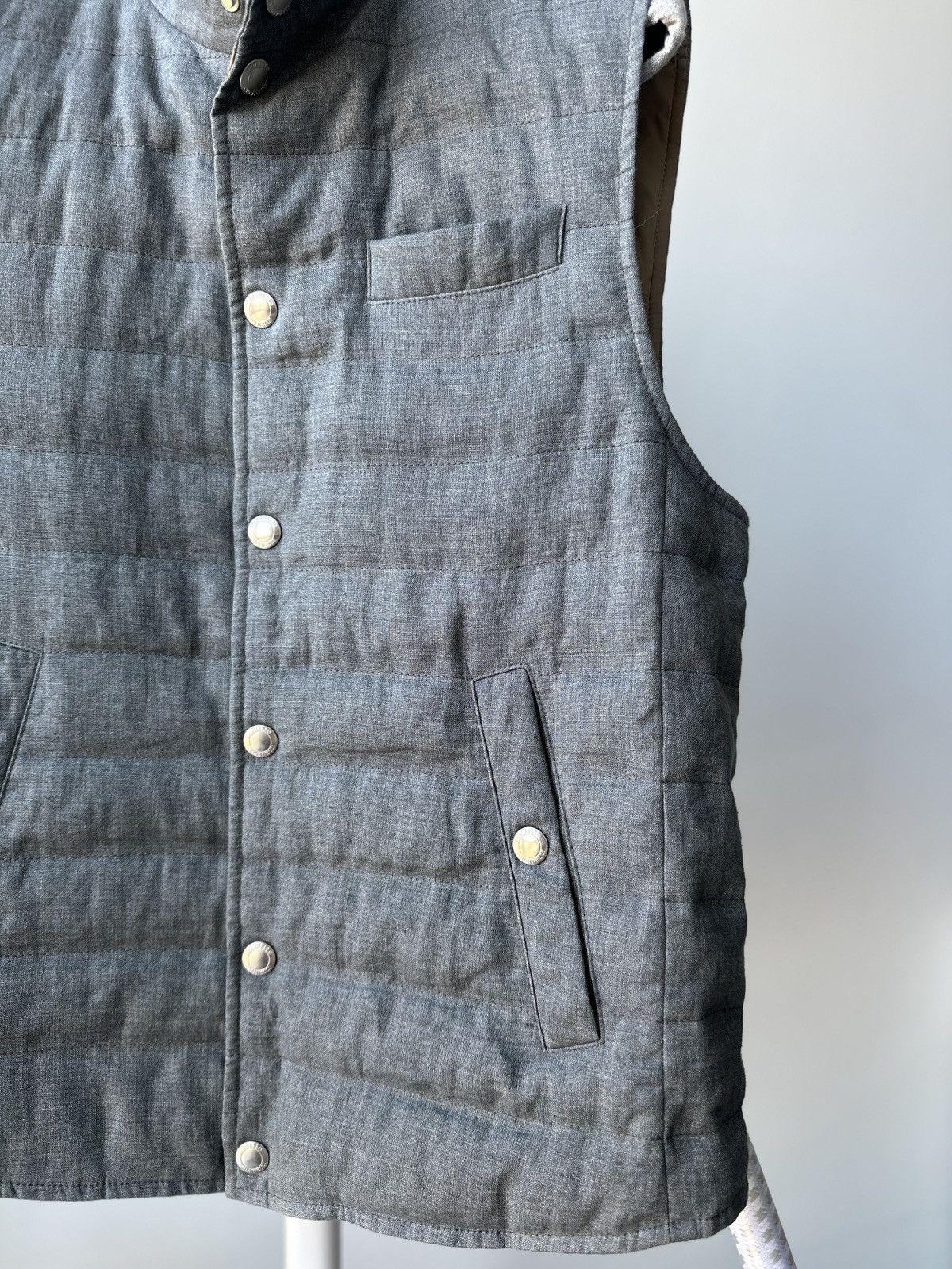 Brunello Cucinelli RRP $3350 Brunello Cucinelli Down Navy Vest Size US M / EU 48-50 / 2 - 6 Thumbnail