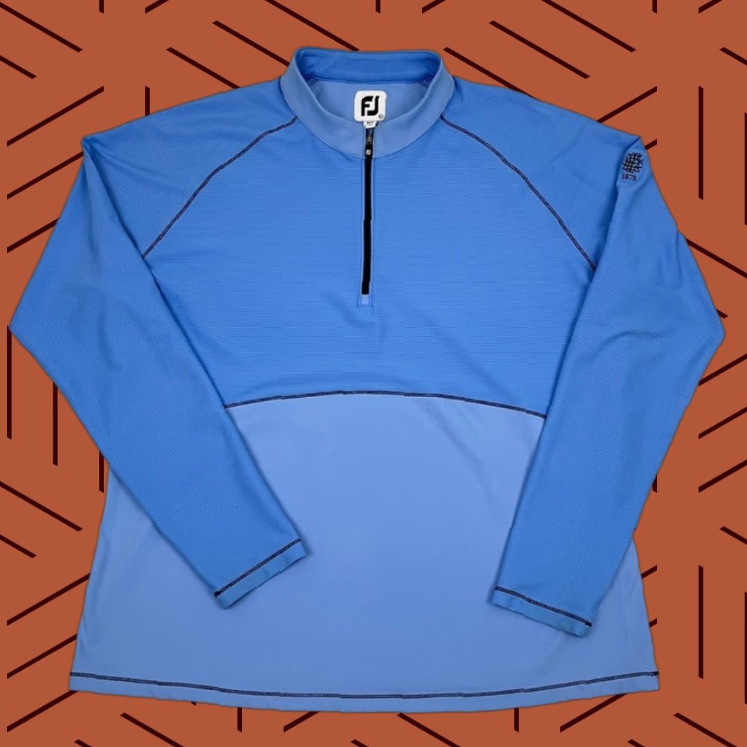 Footjoy FootJoy Pullover Mens L Blue Elkridge Golf Club Performance 1/4 Zip Jacket Regular Size US L / EU 52-54 / 3 - 1 Thumbnail