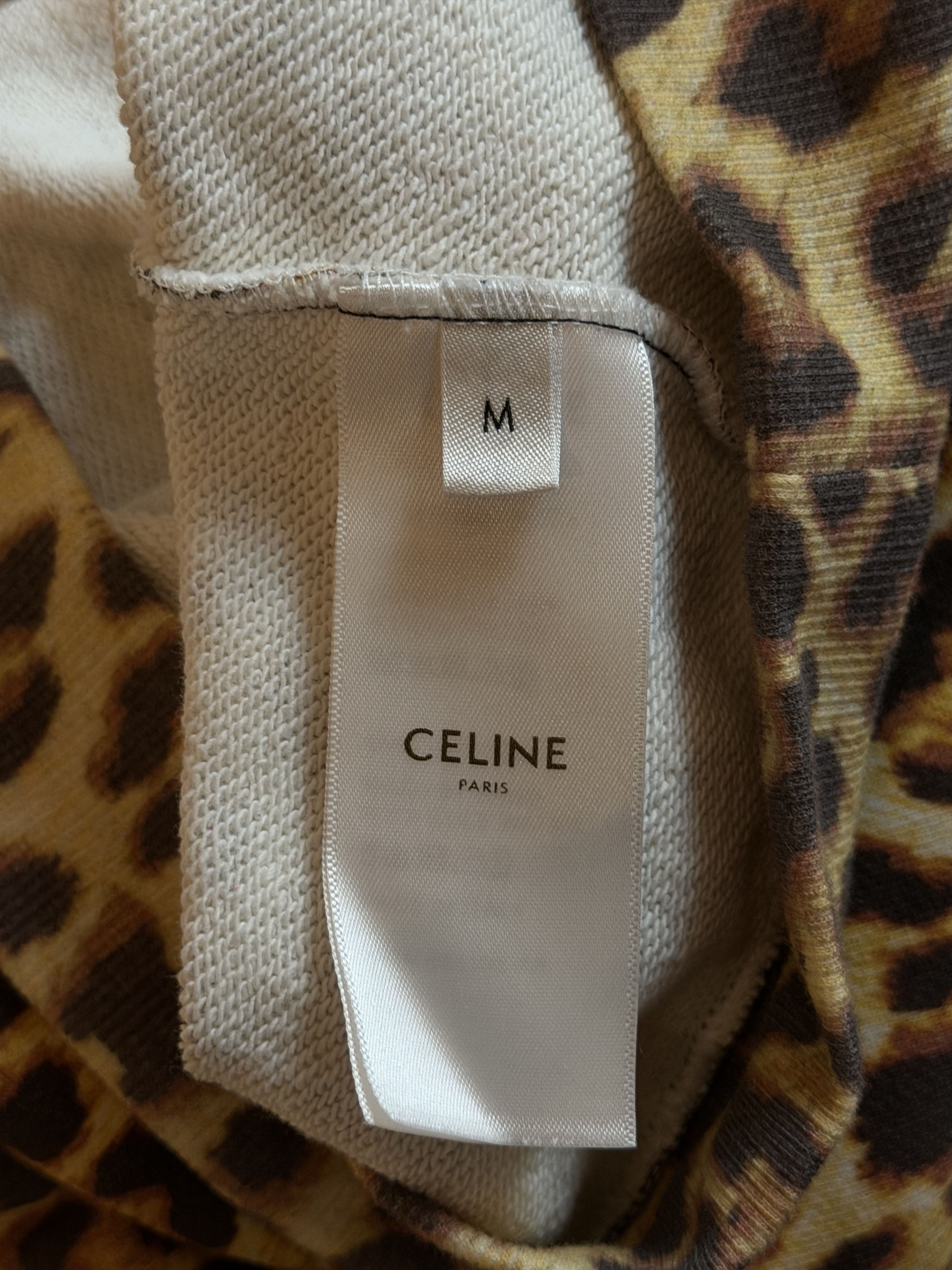 Celine CELINE SS2021 LEOPARD PRINT HOODIE Size US M / EU 48-50 / 2 - 8 Thumbnail