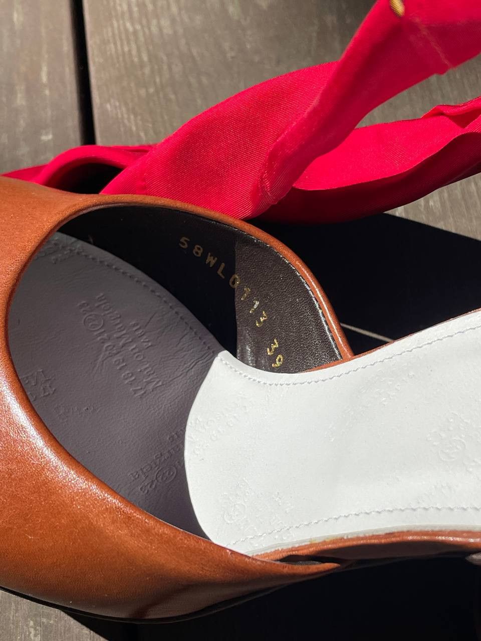 Maison Margiela Maison Margiela Scarf-Tie Brown Leather Block Heels Pumps Size US 9 / IT 39 - 11 Thumbnail