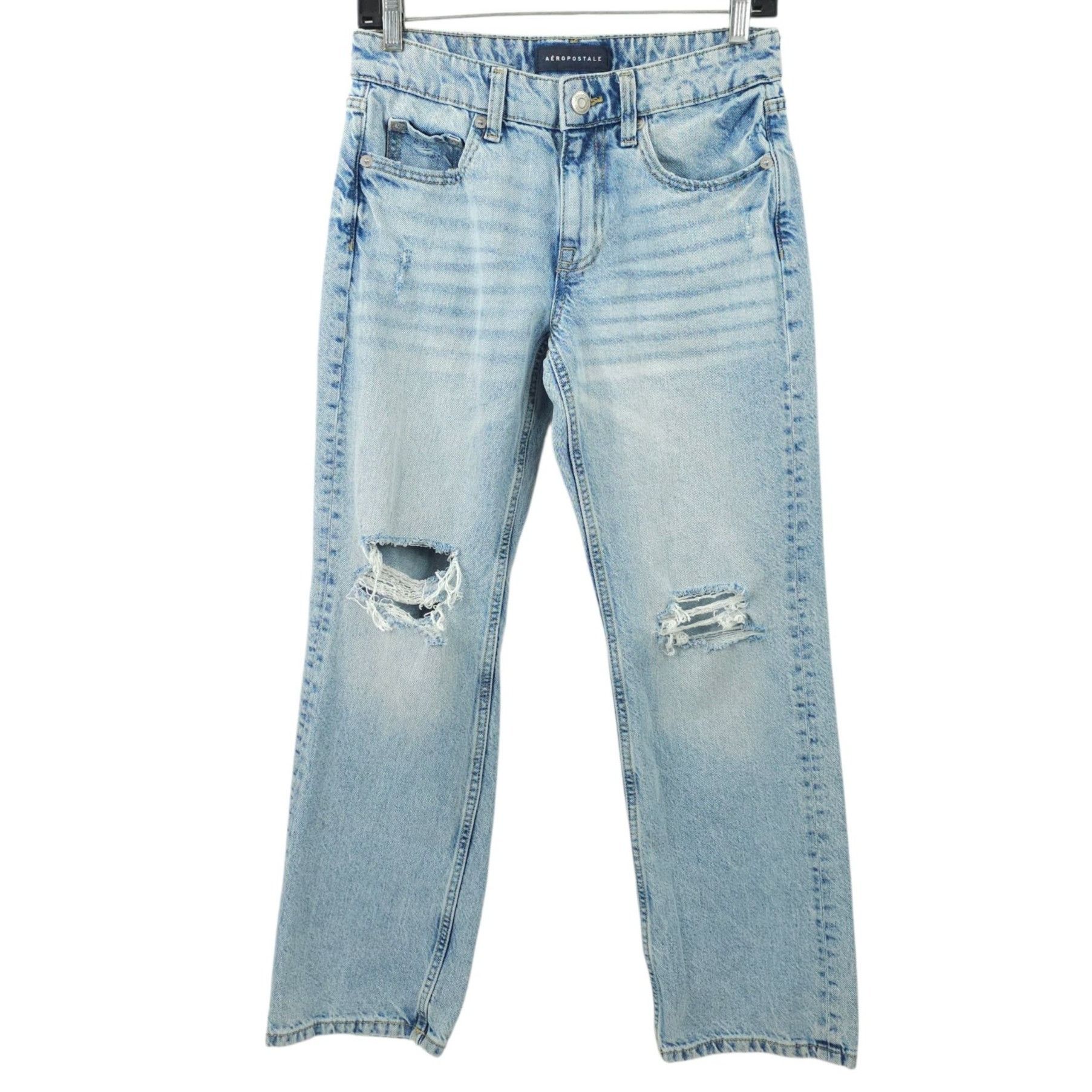 Aeropostale Aeropostale Low Rise Baggy Jeans Women 0 Short Distressed Size 25" / US 0 / IT 36 - 1 Thumbnail