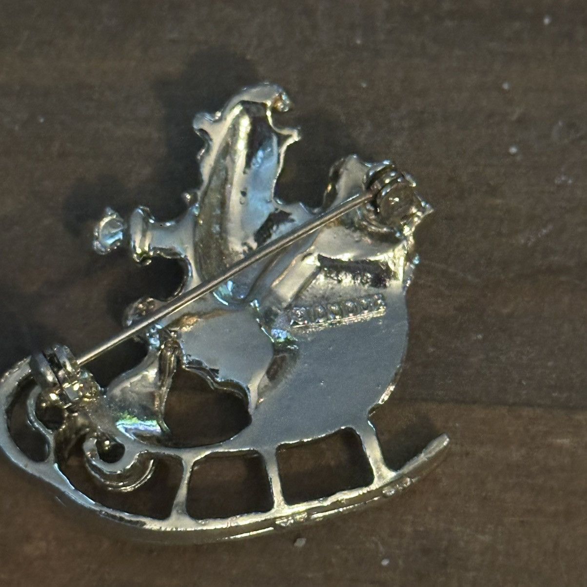 Vintage Vintage Dodds Christmas Santa Sleigh rhinestone brooch Size ONE SIZE - 4 Thumbnail